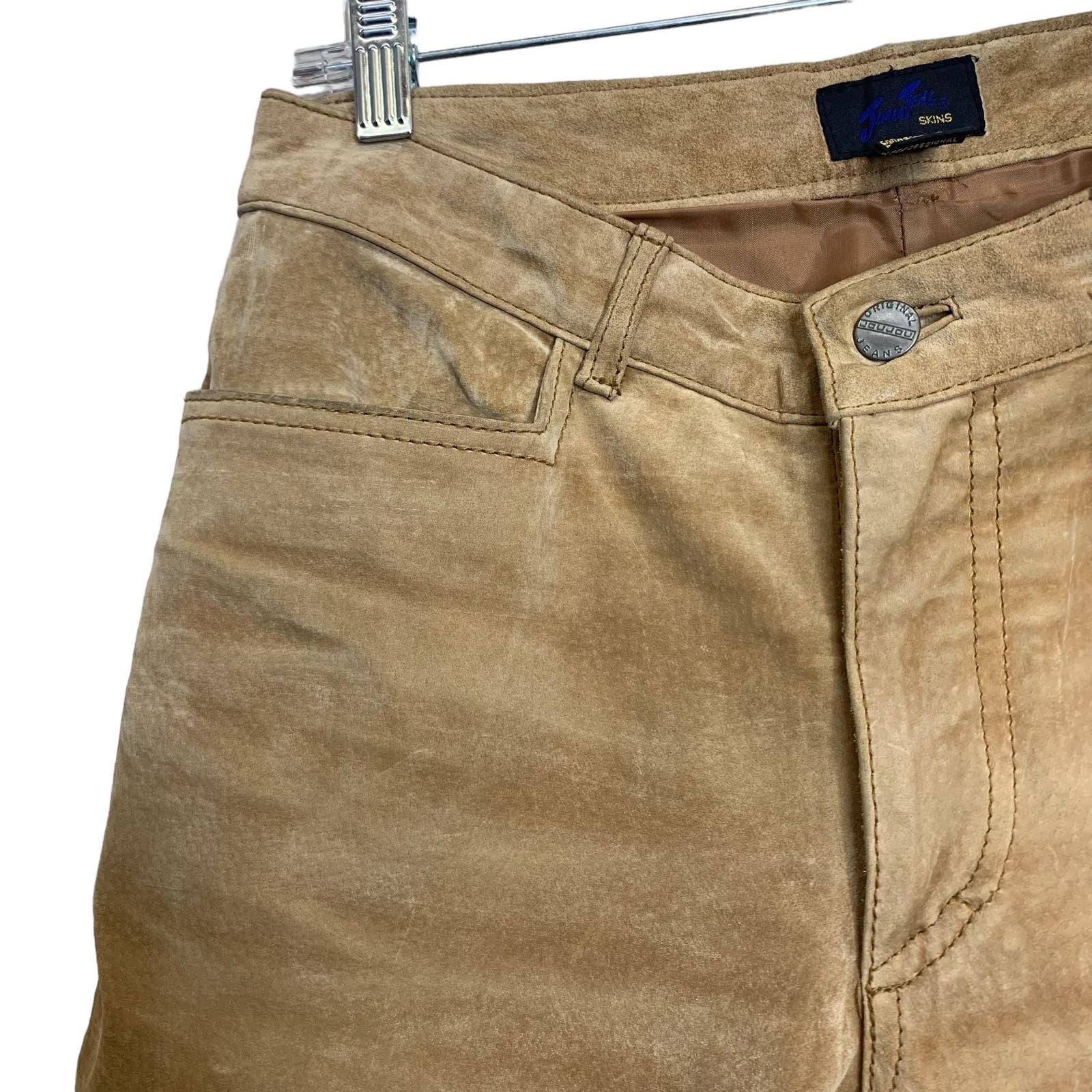 90's Jou Jou Skins 100%  Suede Leather Pants SZ 7/8