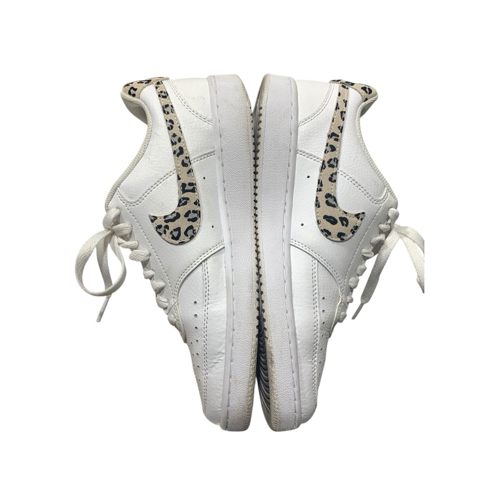 Nike Court Vision Lo Womens Sneakers Size 8 White DD9665-100 Animal Print