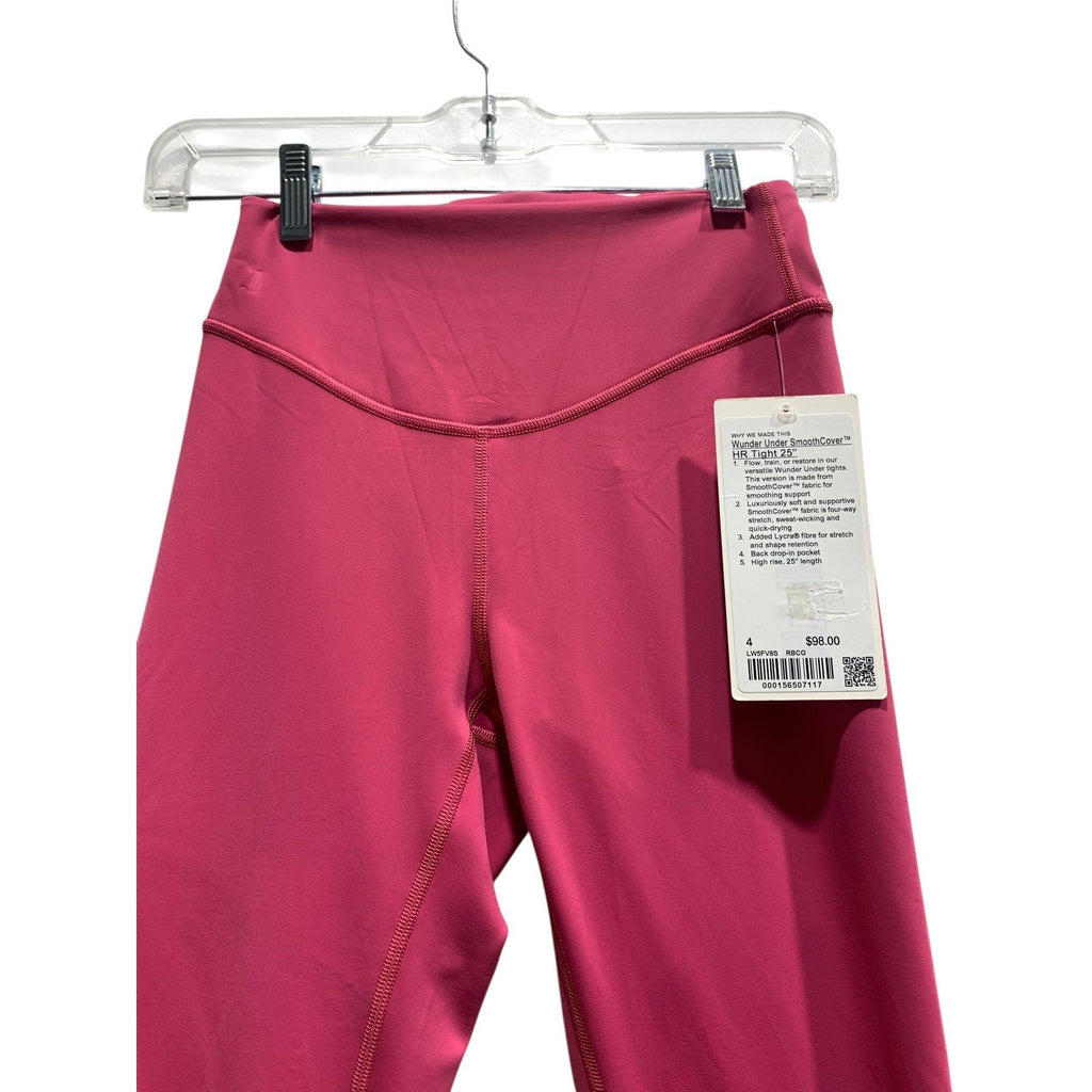 Lululemon Wunder Under SmoothCover HR Tight 25 Rose Blush Pink LW5FV8S Size 4