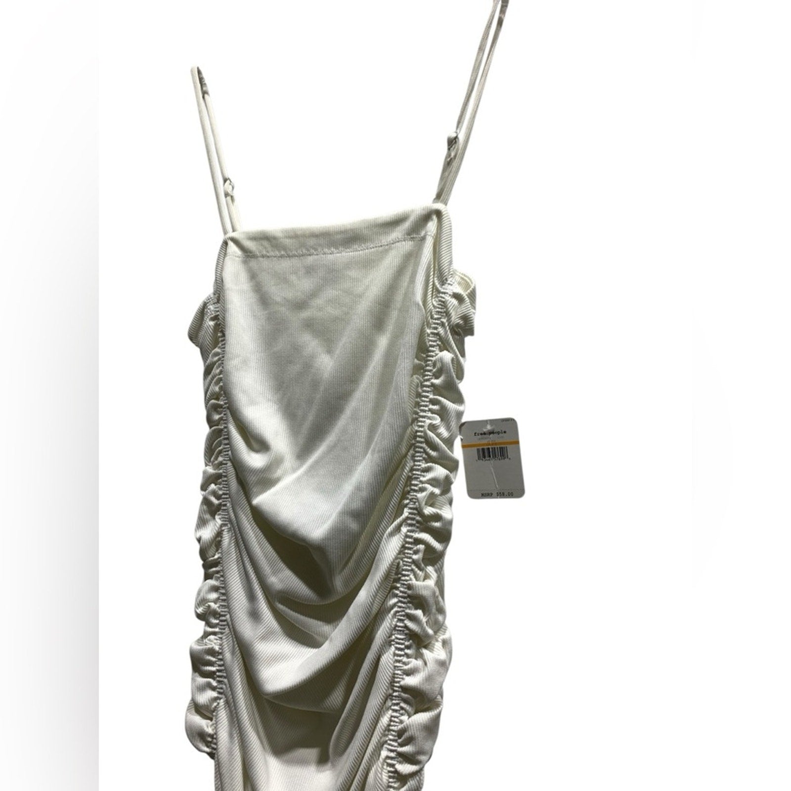 INTIMATELY FREE PEOPLE White On Your Side Ruched bodysuit size small