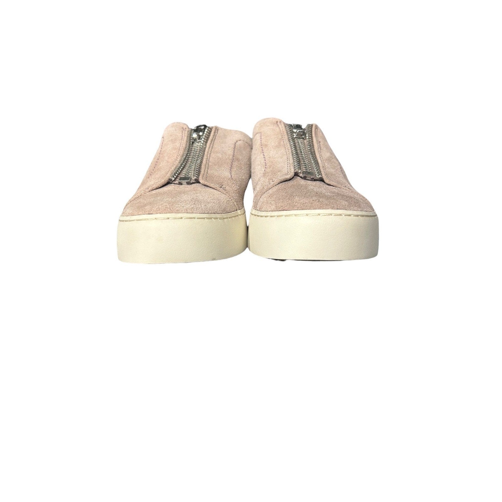 Frye Lena Zip Mule Sneakers Womens Rosewood Pink Suede Slip On Platform Shoes 6m