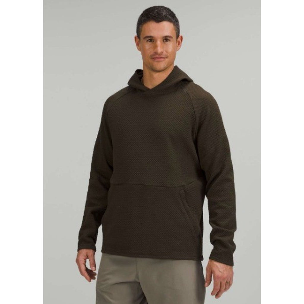 Lululemon At Ease Hoodie Dark Olive Green TexturedMens Medium