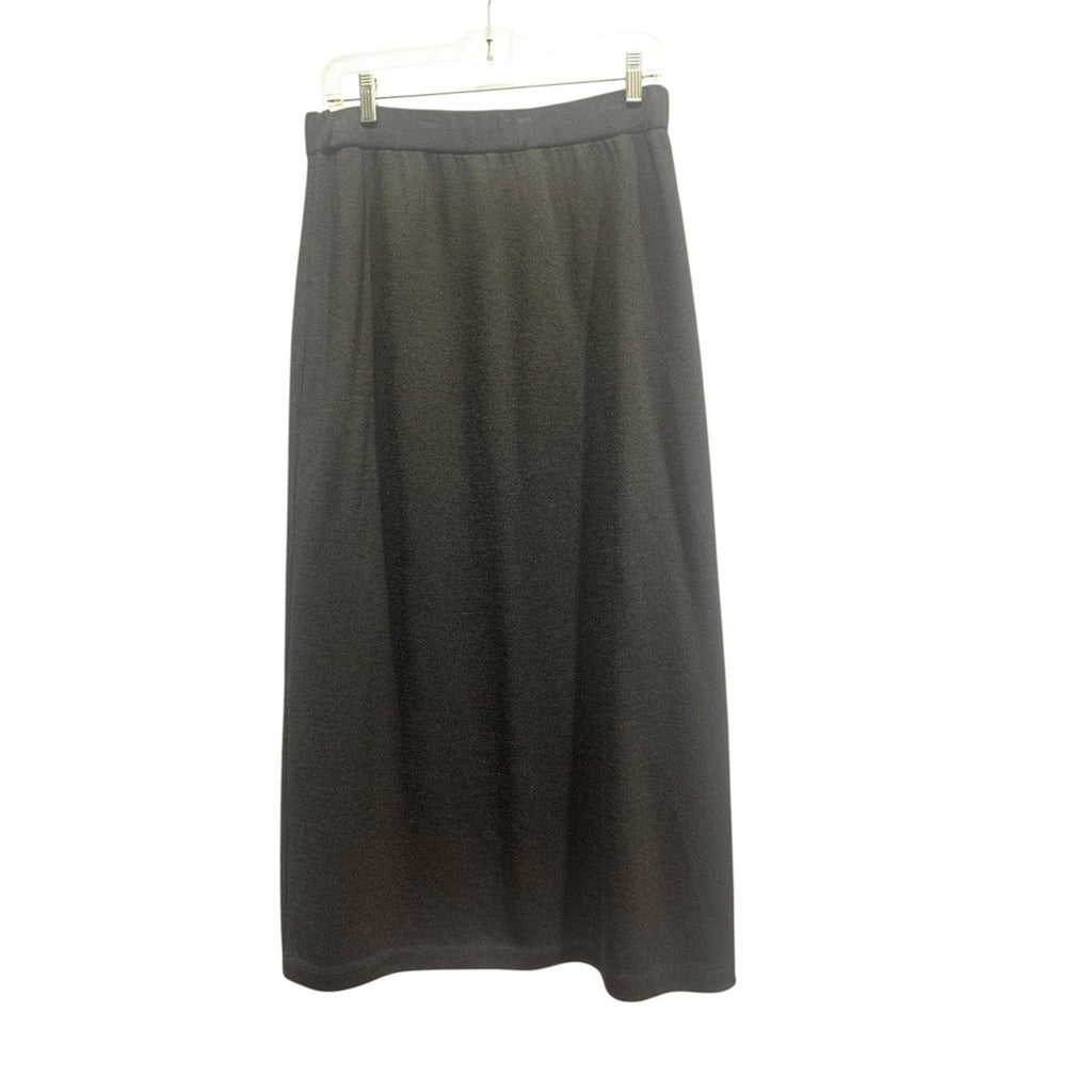ST. JOHN COLLECTION BY MARIE GRAY Black Knit Maxi Skirt Size 16