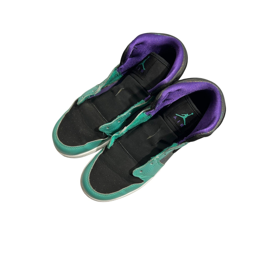 Jordan 1 Mid Atomic Teal Ultraviolet Iridescent 555112-309 Mens 6Y Kids Shoes