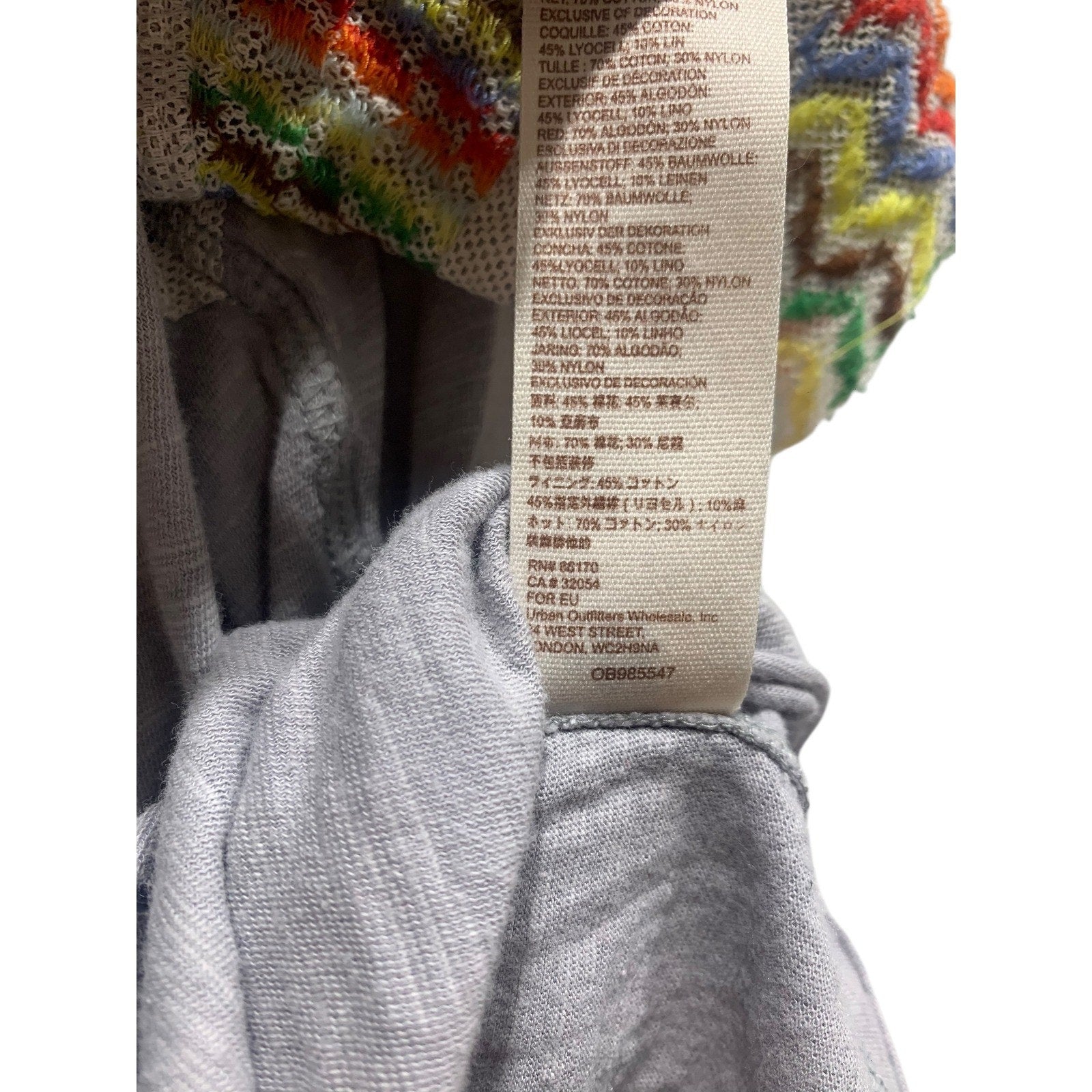 We The Free Free People Wildcats Graphic Tee Grey XS OB985547 embroidered sleeve