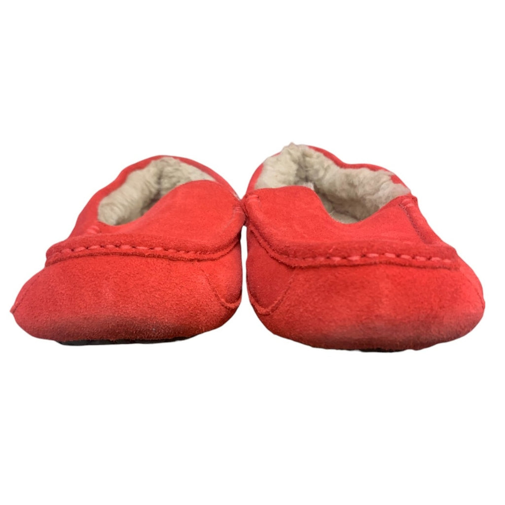 UGG Australia Men's Ascot Slippers Samba Red 1101110 Shoe Sheepskin Suede SZ 9