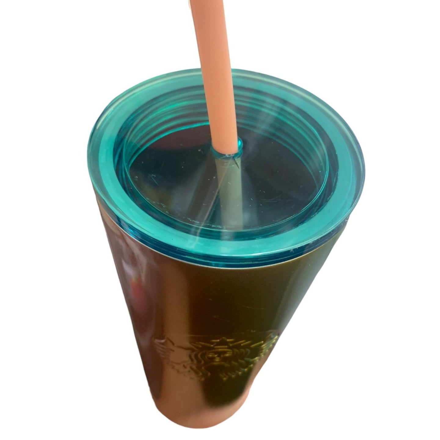 Starbucks Iridescent  Pink Gold Green Ombre Summer 2020 16 oz