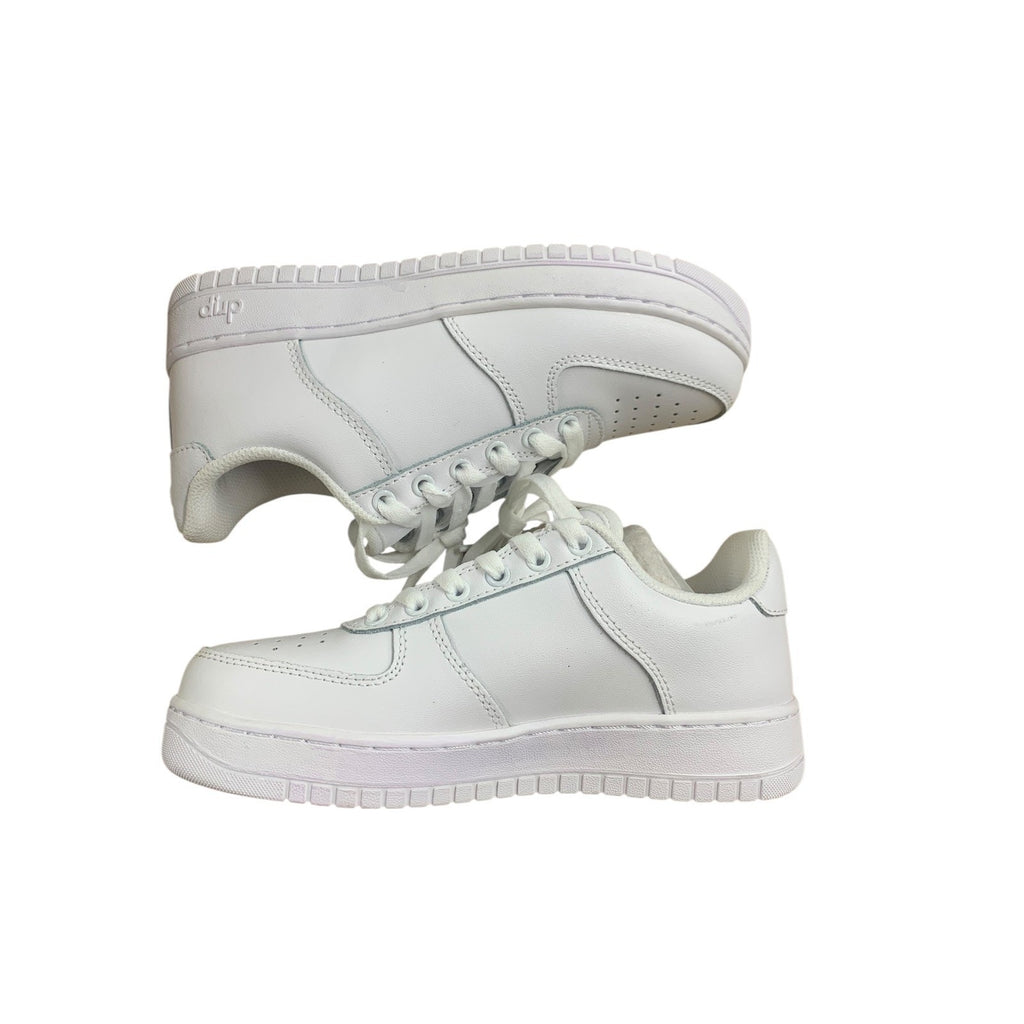 Drip Creationz White Sneakers Youth Size 4Y Lace Up Low Top Shoes Kids