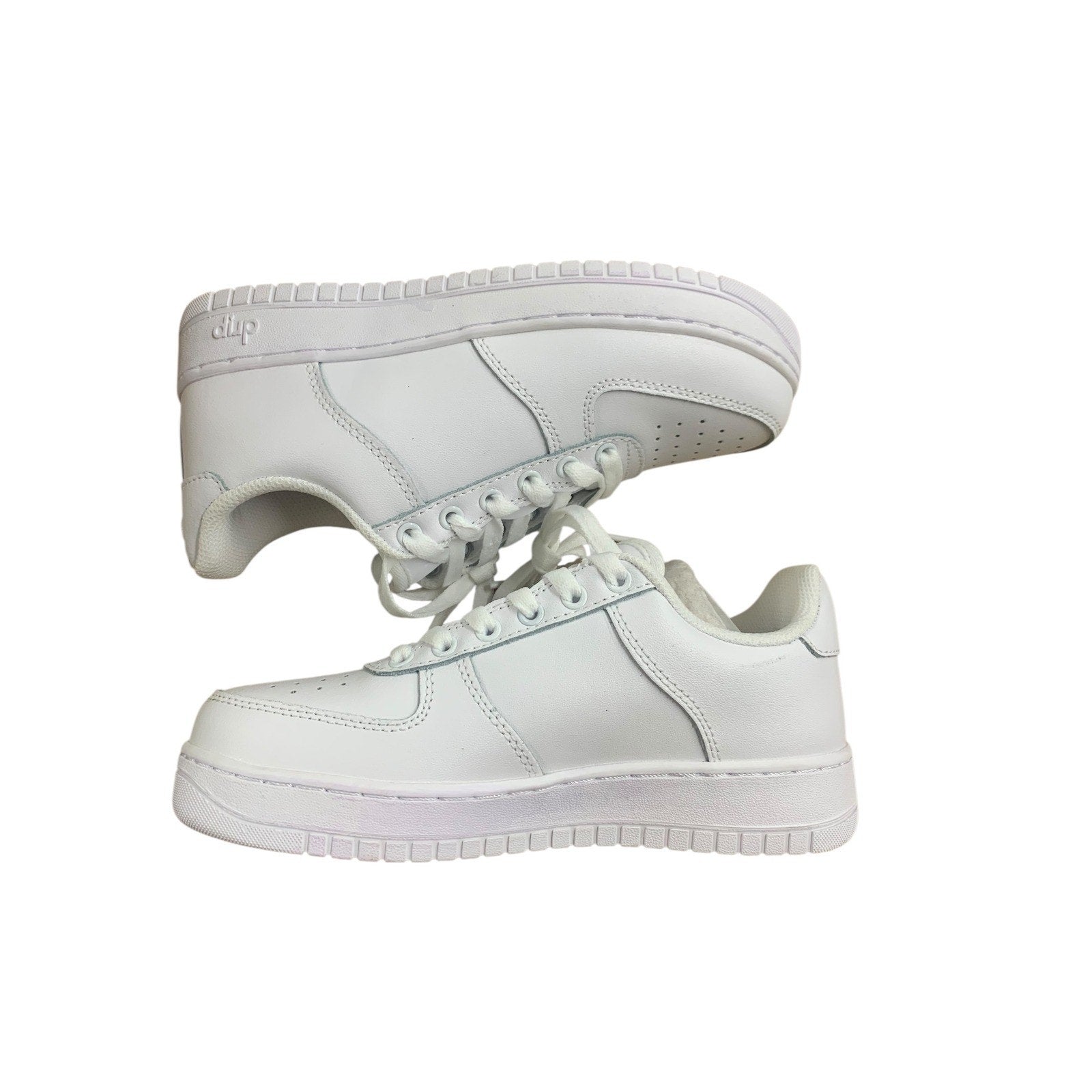 Drip Creationz White Sneakers Youth Size 4Y Lace Up Low Top Shoes Kids