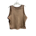 SKIMS Velour Tank Top Brown Sleeveless Crew Neck Plus Size 3XL Plush Cozy 2497
