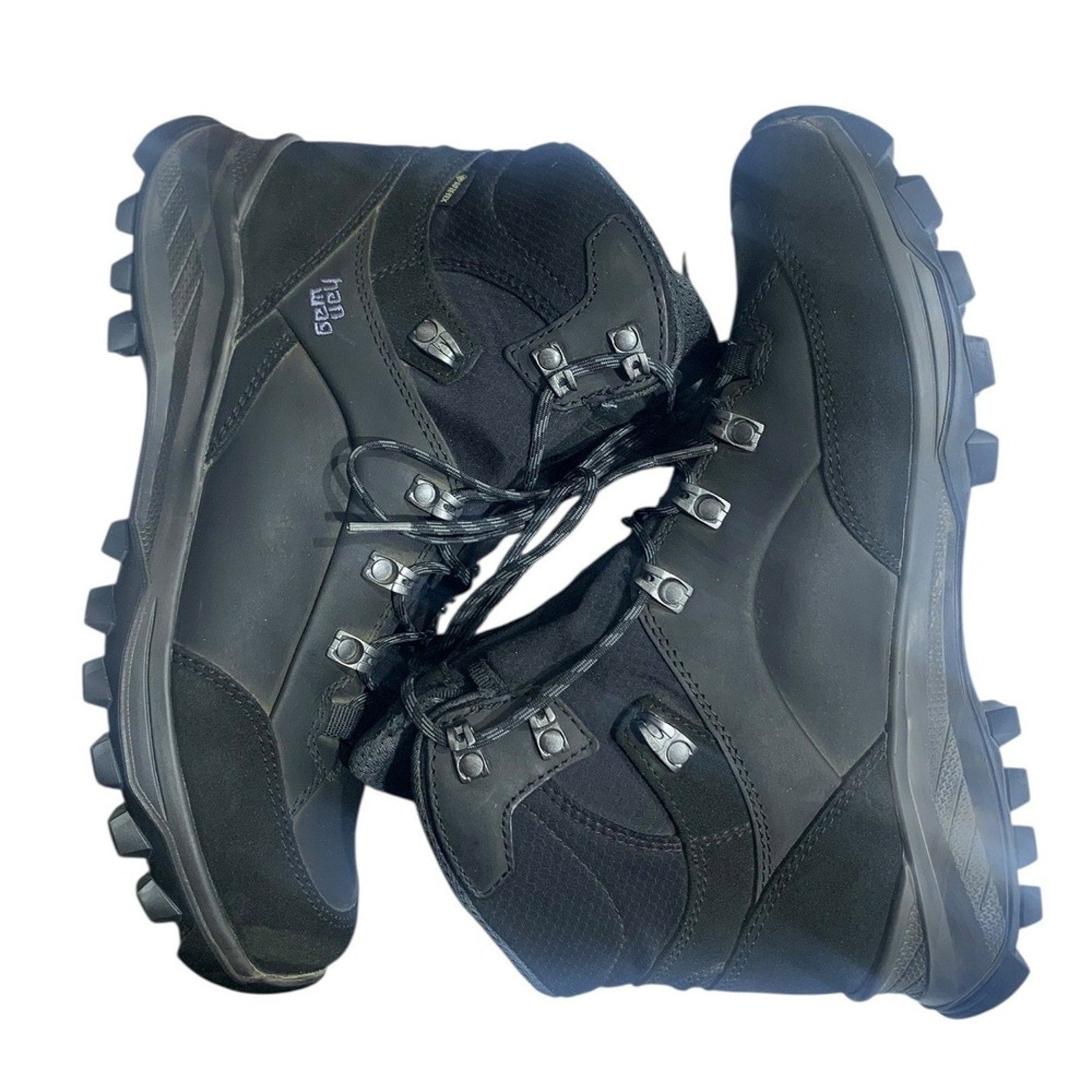 HANWAG Men's Black Leather Gore-Tex Hiking Boots Vibram Sole