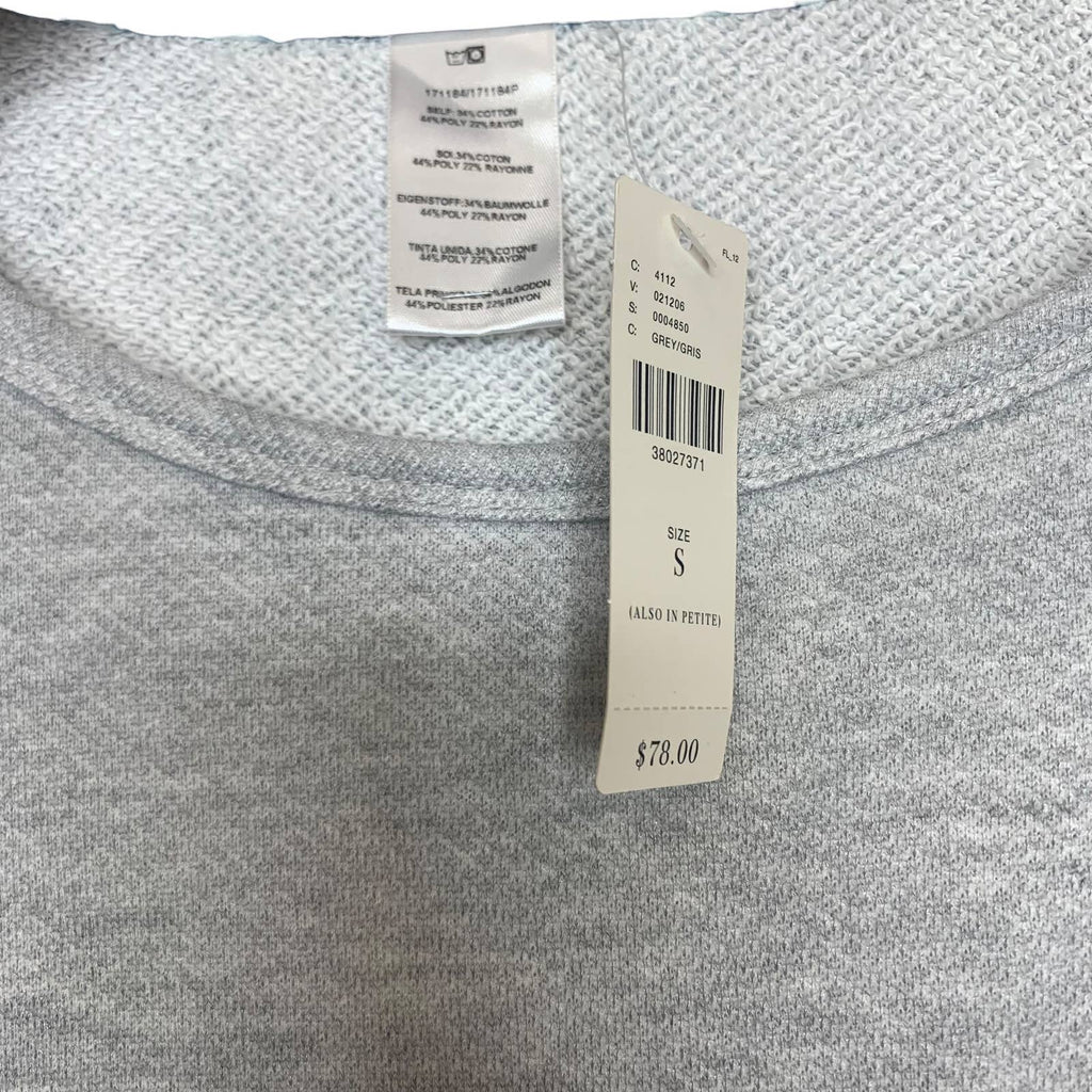 Anthropologie Dolan Left Coast Grey Sweatshirt Top Tunic SZ S