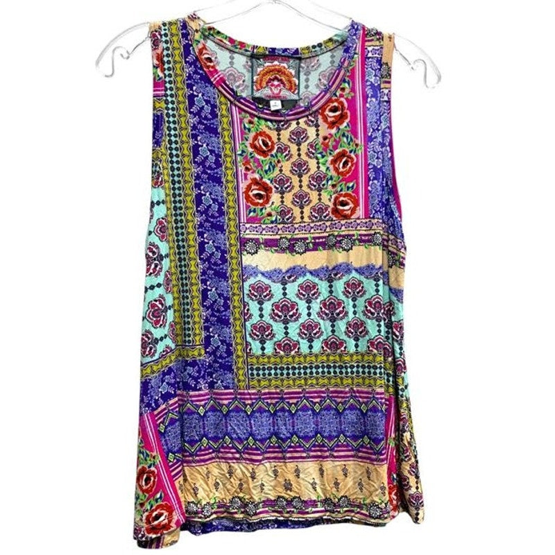 Johnny Was Franco Swing Tank Top SZ Small