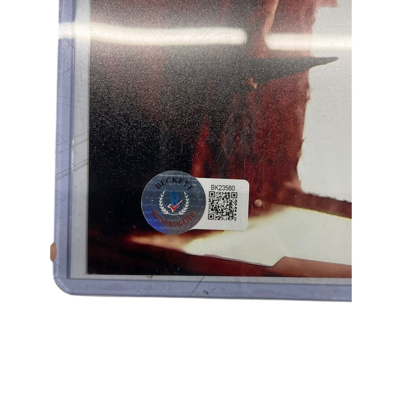 Autographed Photo Signed by Kane Scary Kane Protective Sleeve Beckett Certified