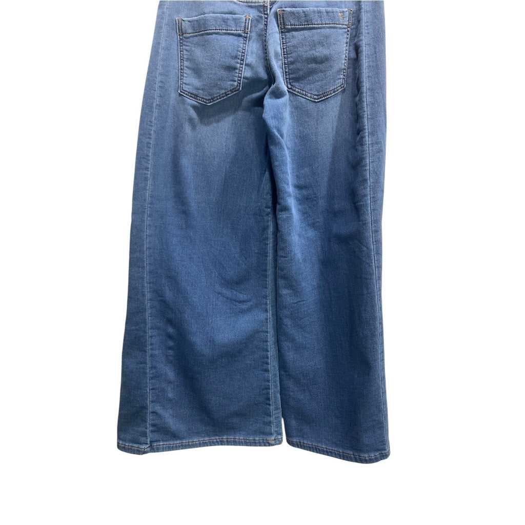 Pilcro and the Letterpress Wide Leg Denim Jeans Medium Wash Petite 25P High Rise