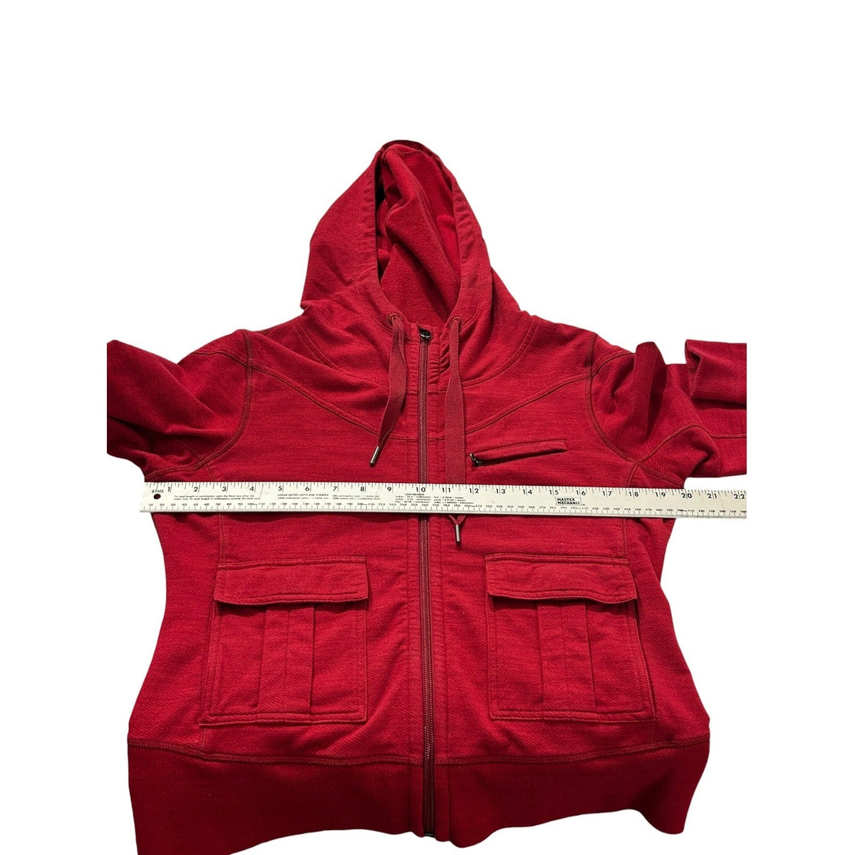 Lululemon Carry And Go Hoodie Commuter Denim Deepest Cranberry Red Zip Jacket 8