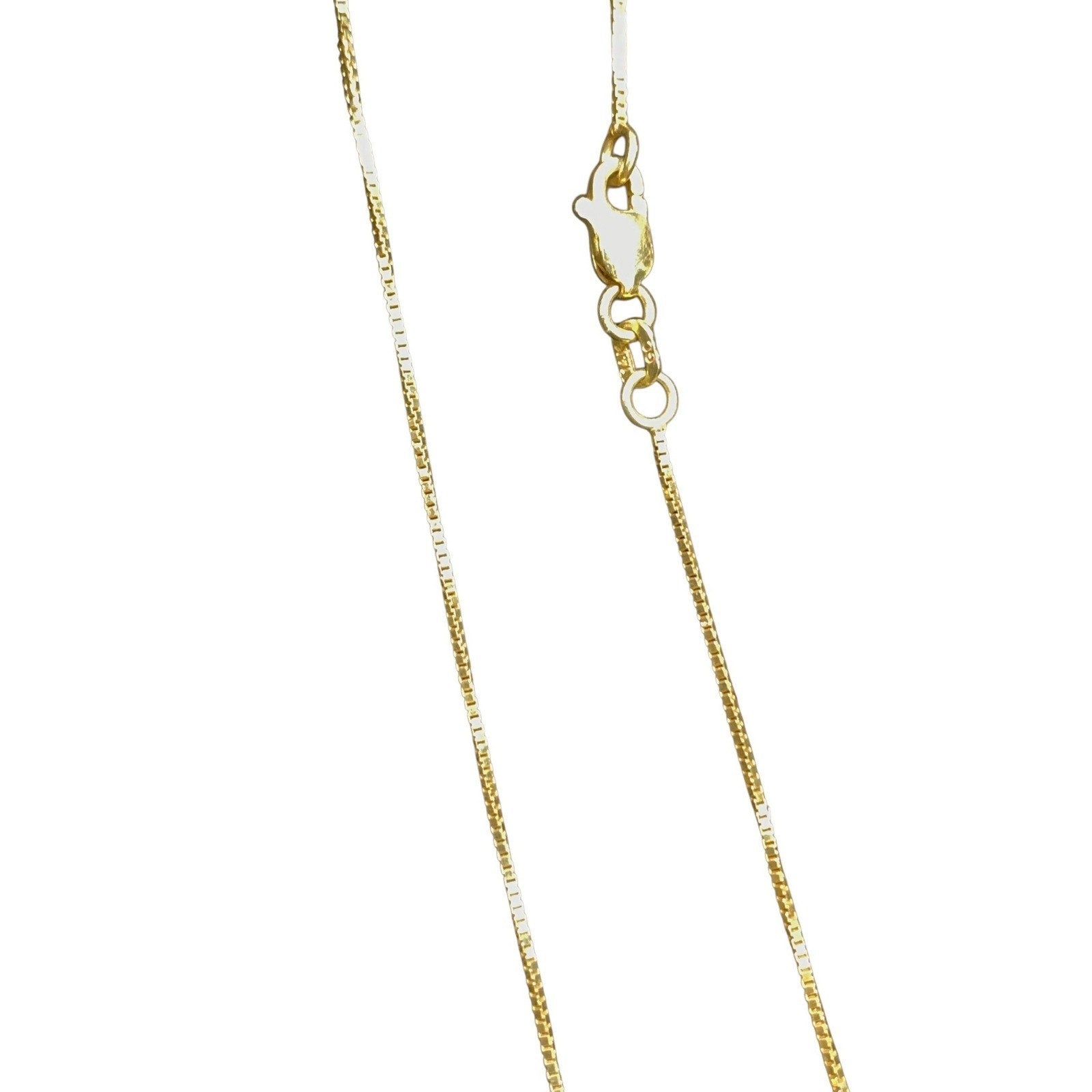 14K Yellow Gold Chain Necklace with Vertical Bar Tassel Pendant 3.8g 17" chain