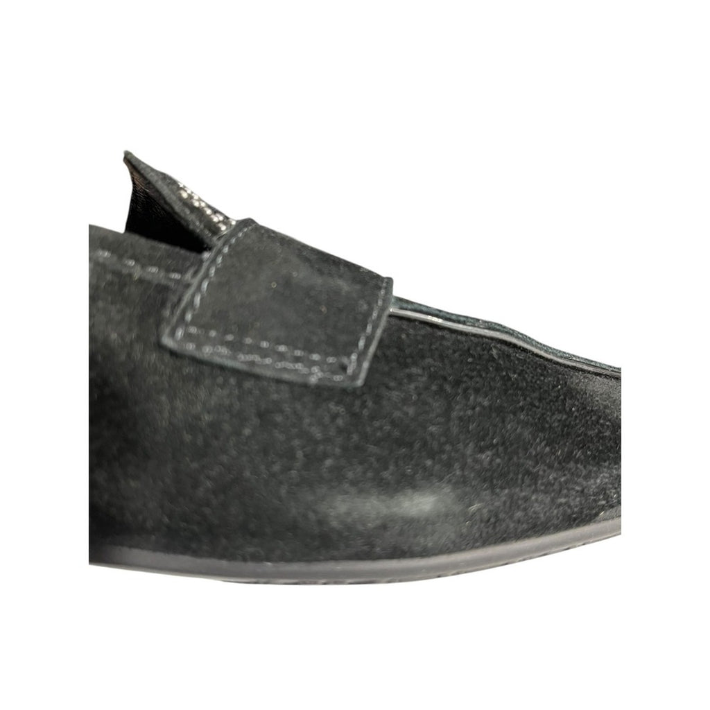 Donald Pliner Women's Bel Kid Suede Loafers Black Womens Size 7M