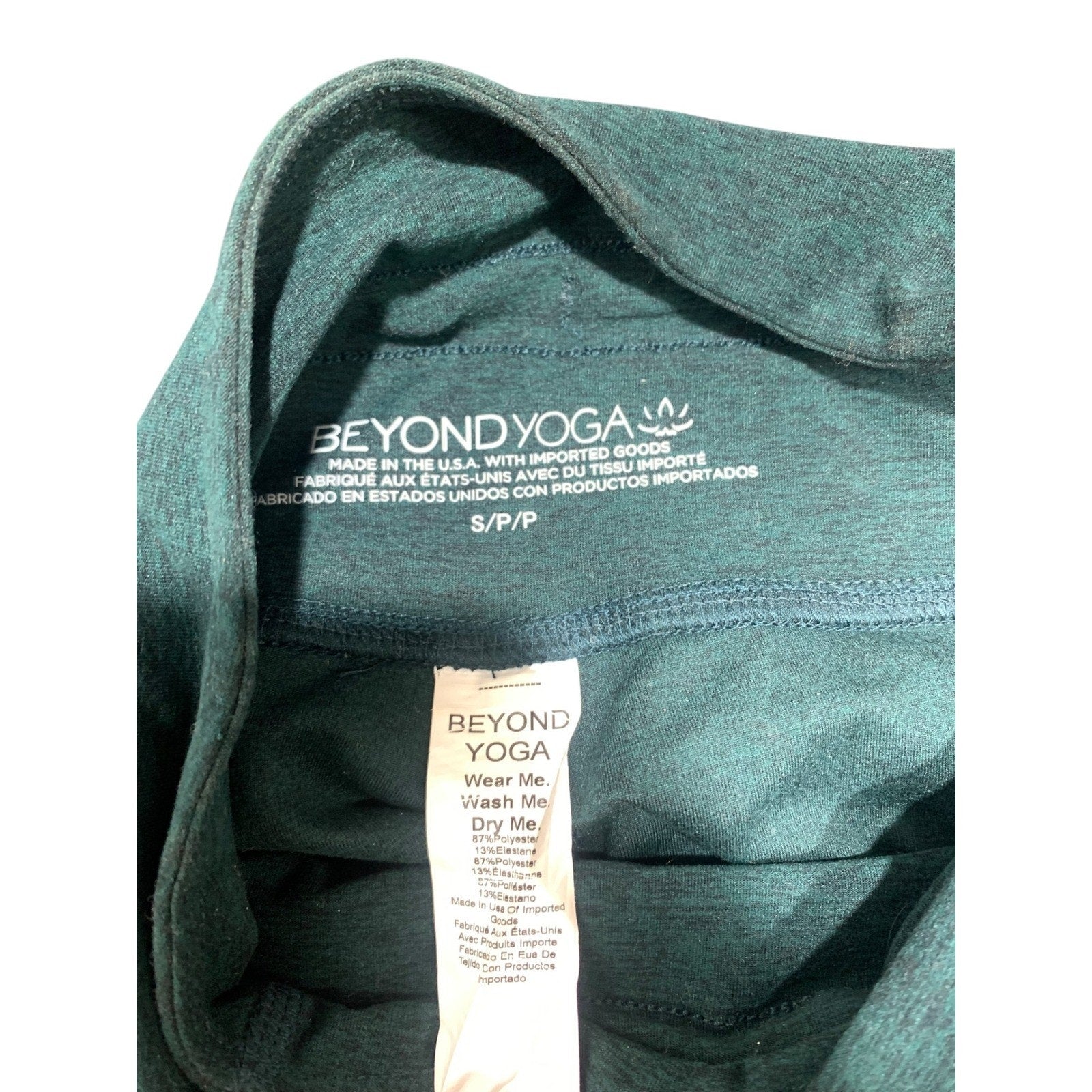 Beyond Yoga 3-Piece Set – Dark Spruce Green Heather Spacedye size small active