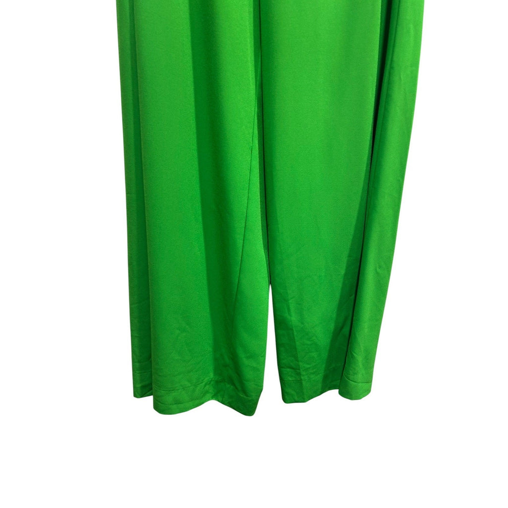 Womens Kelly Green High Waisted Wide Leg Trousers Size S Dress Pants officewear