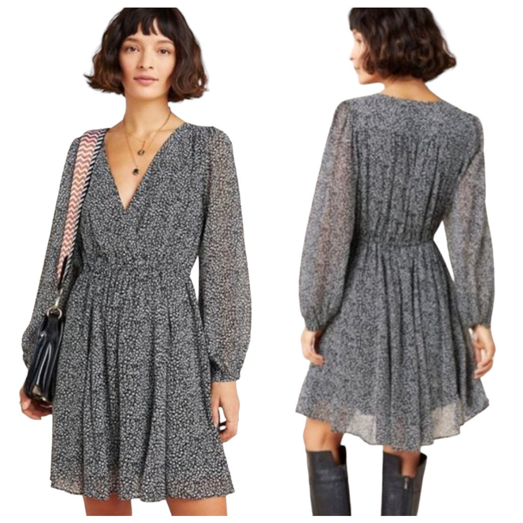 Maeve Faux Wrap Carolyn Animal Print Elastic Waist Boho Y2K