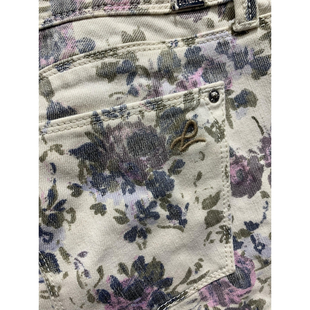 DL1961 Stella Shorts size 30 Katniss Floral Denim Ivory blue summer short