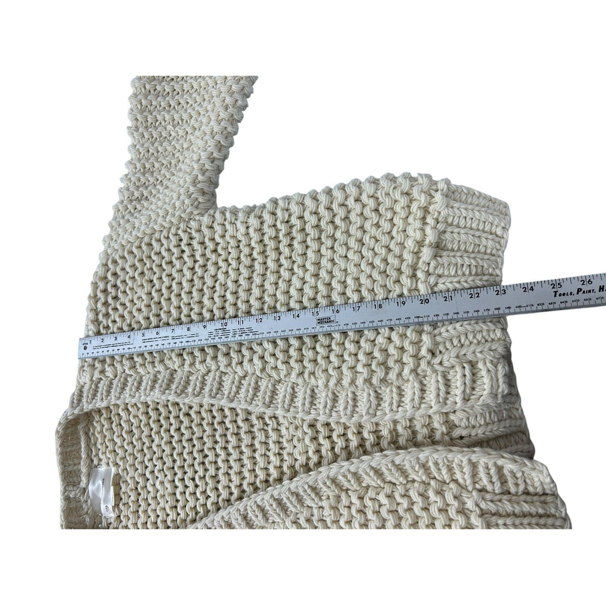 Anthropologie One Size Cream Chunky Knit Oversized Open Front Cardigan Sweater