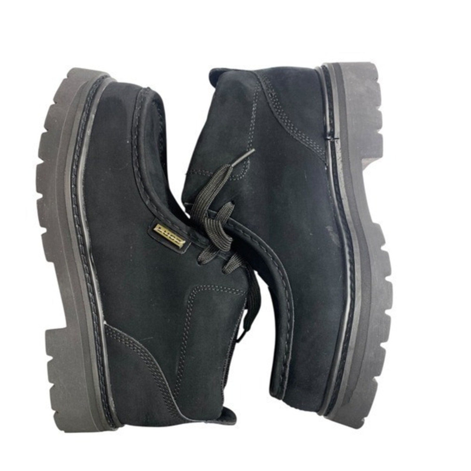 Lugz Black Suede Chukka Boots Mens Lug Sole Lace Up Ankle Boots SZ 7.5