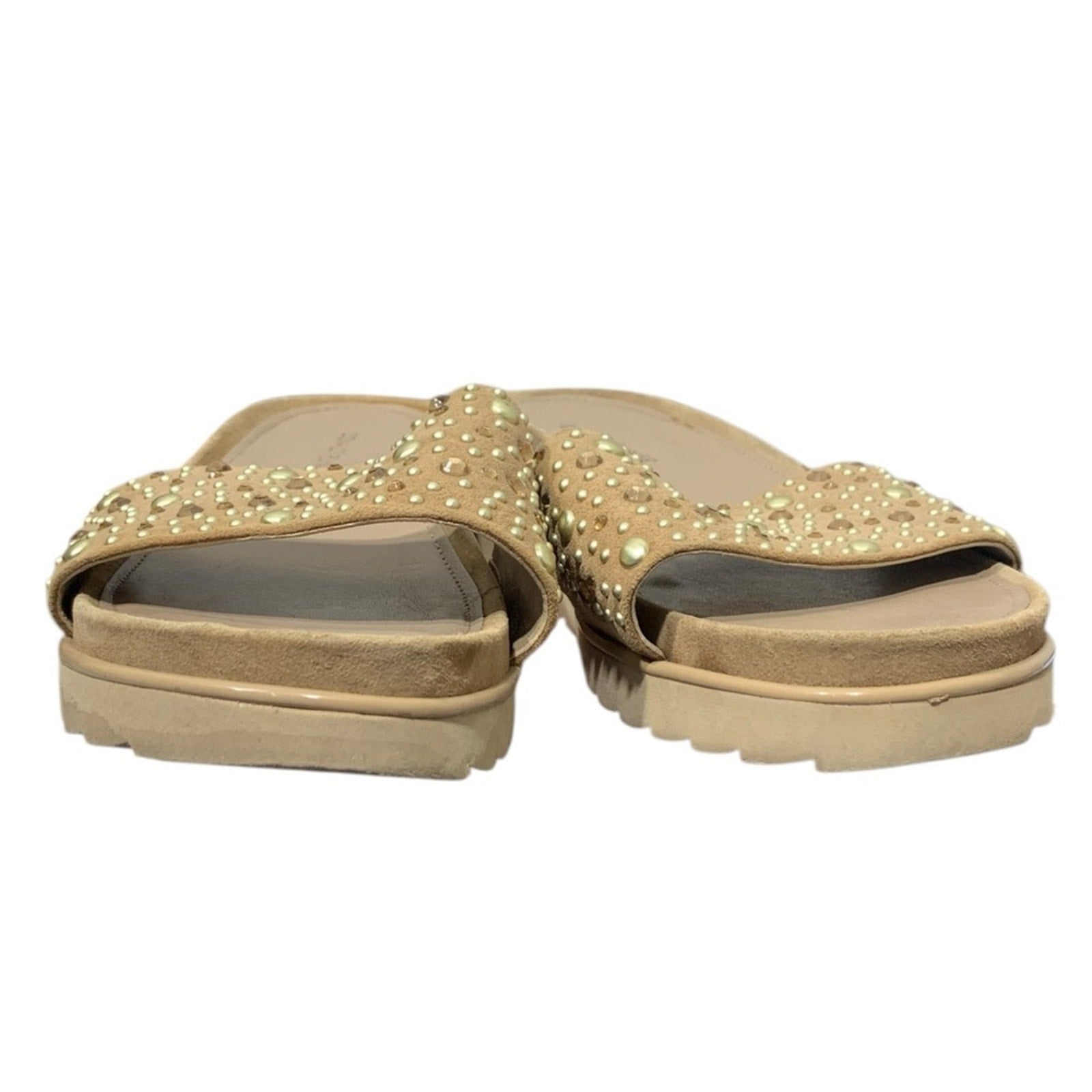 Donald J. Pliner Cava Suede Studded Slide SZ 9