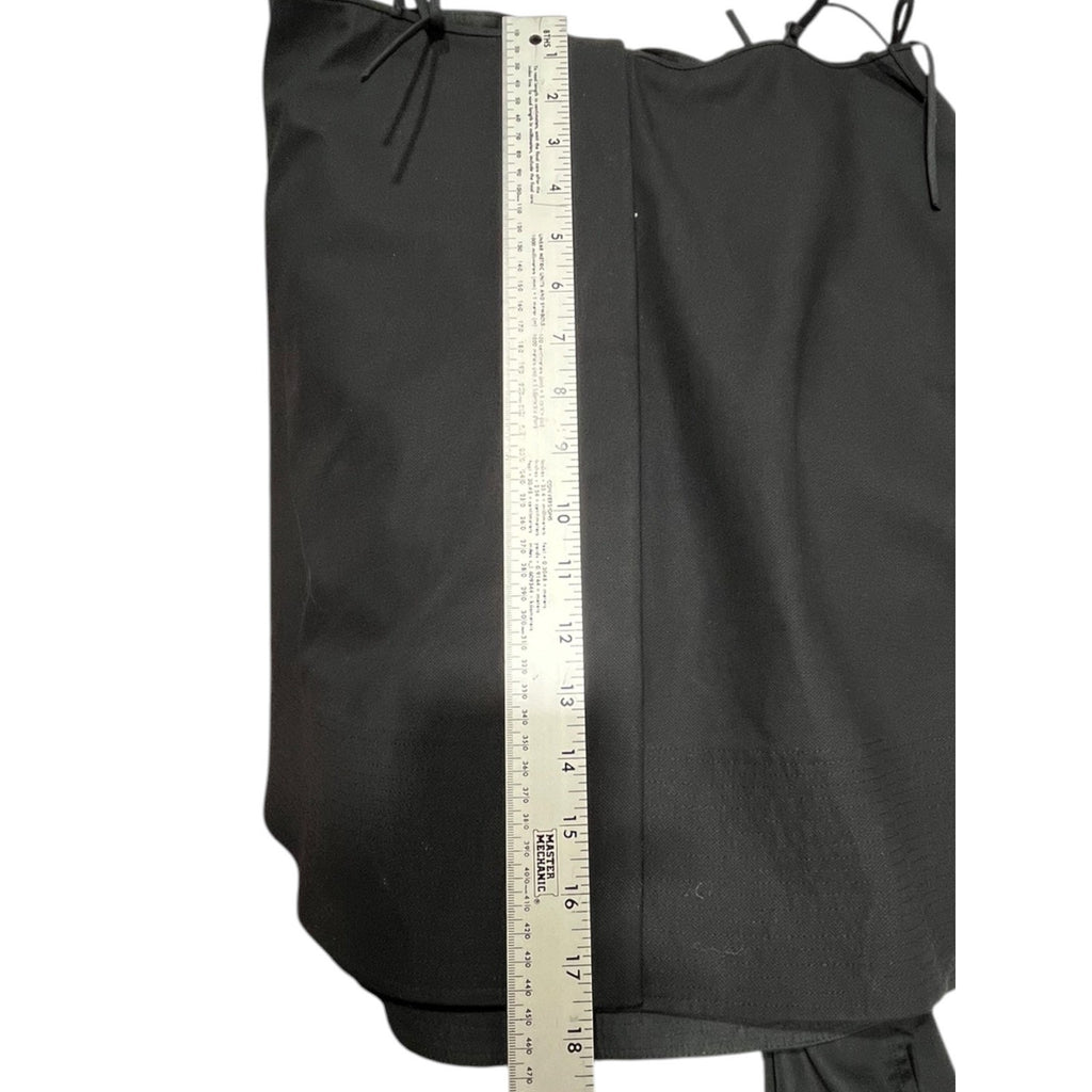 Alexander Wang Black Cotton Cutout Tie Waist Shirt Dress Size 2 Long Sleeve