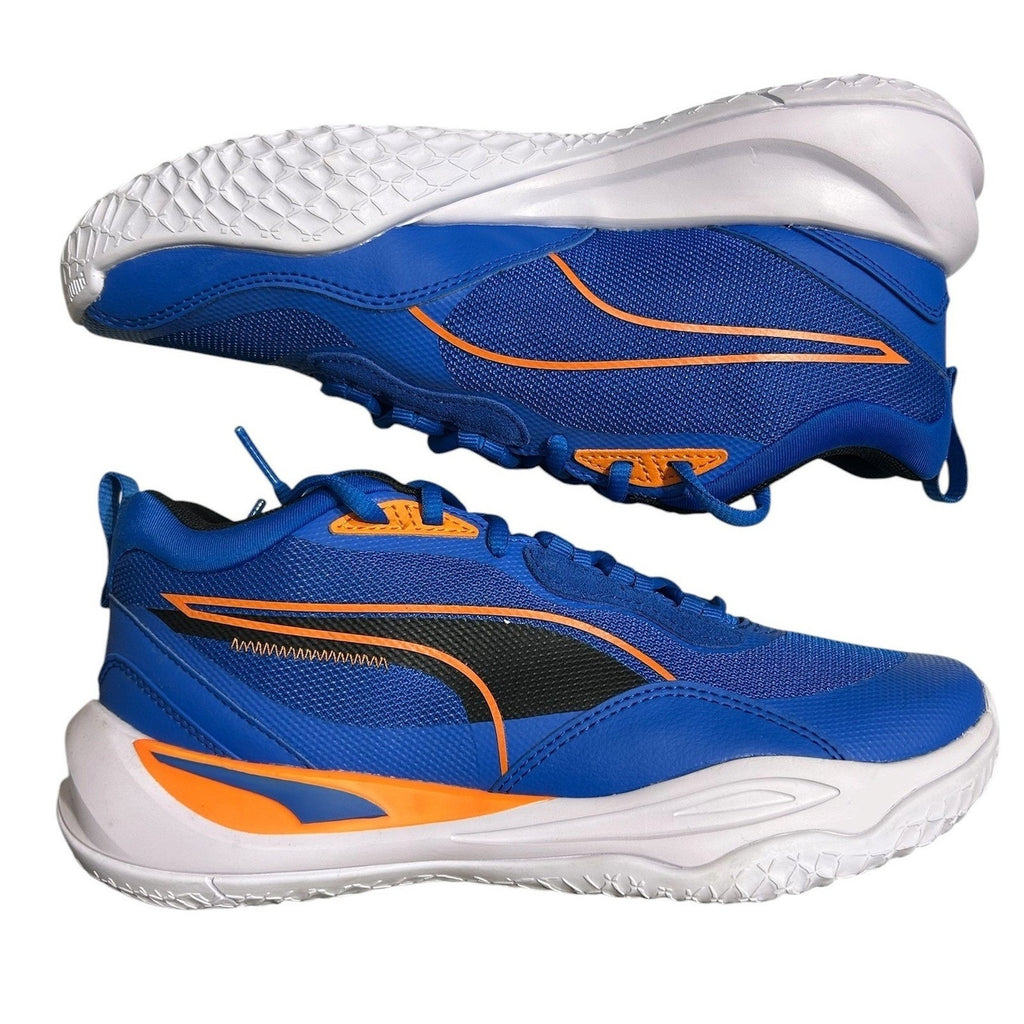 Puma Court Rider Chaos Mens Basketball Shoes Blue Orange 377572-09 Size 7