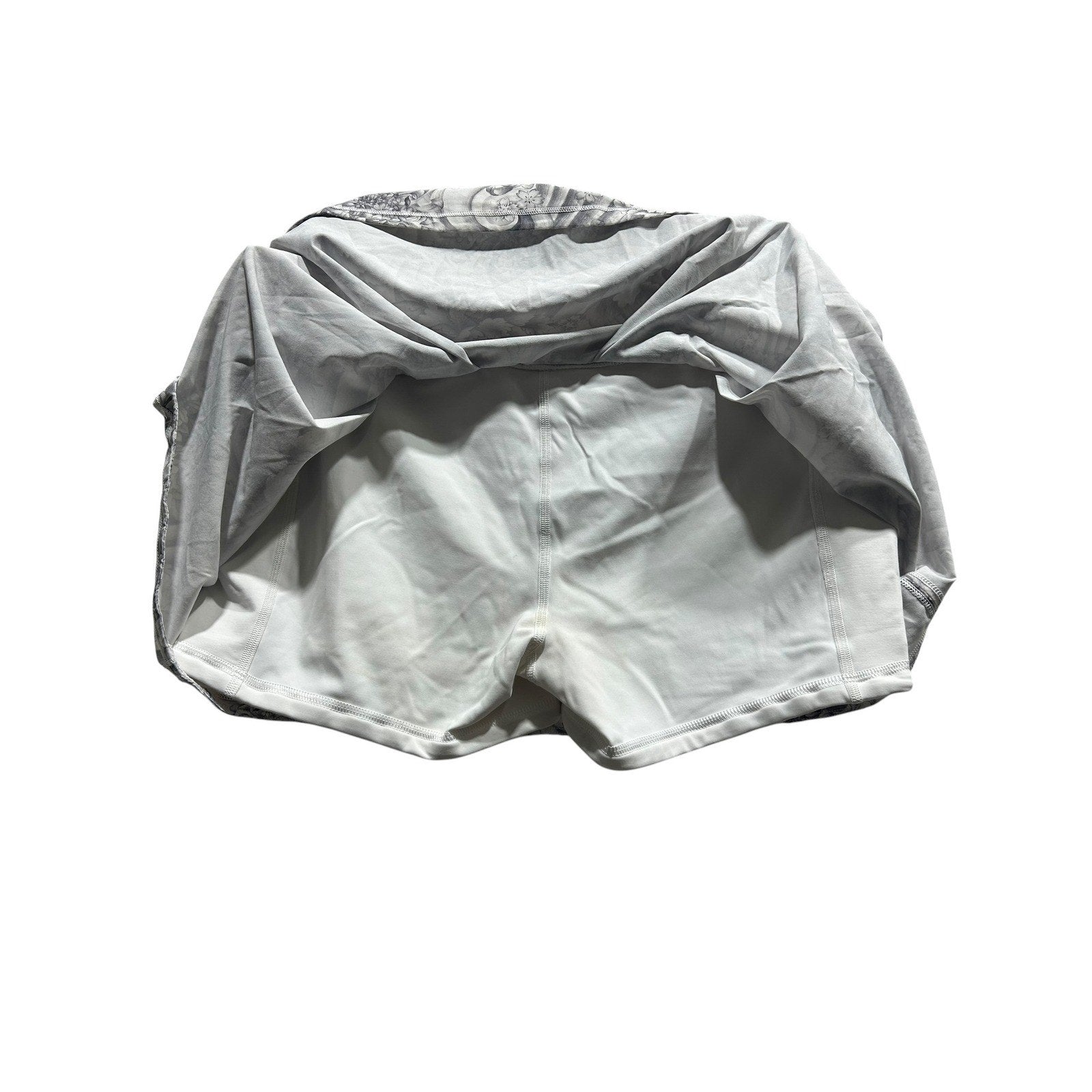 Lululemon Pace Rival Skirt Reg Grey Mini Twine White Athletic Skort Pocket 12