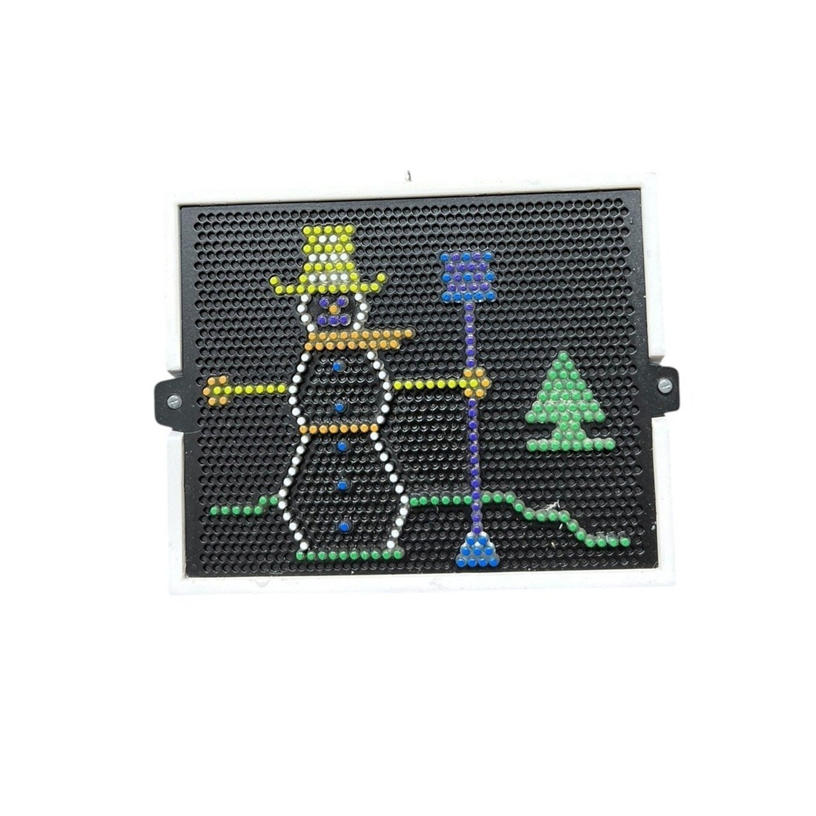 Hallmark Keepsake Lite-Brite Christmas Tree Ornament 2018 Snowman Lights Up