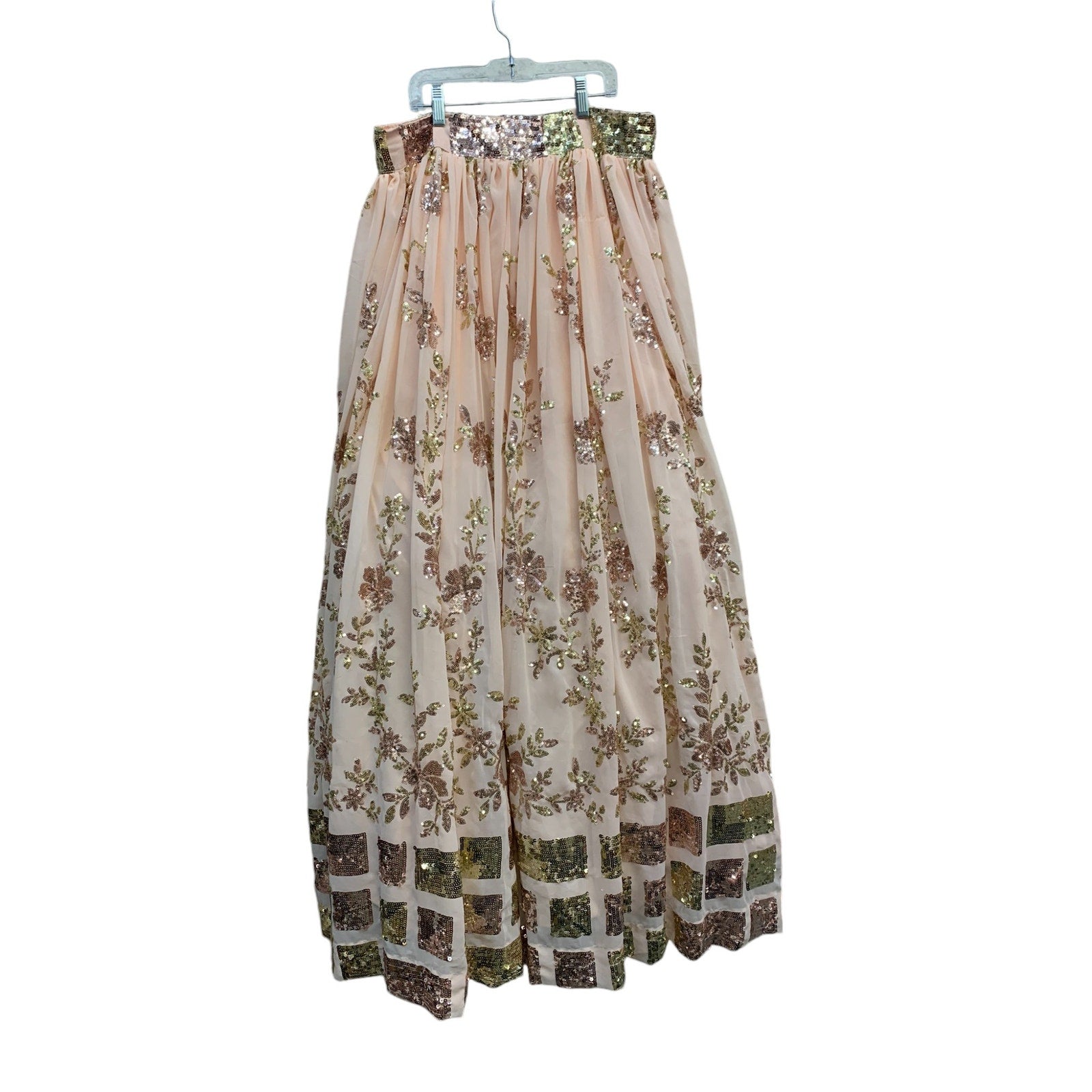 Rose Gold Skirt with Gold Top