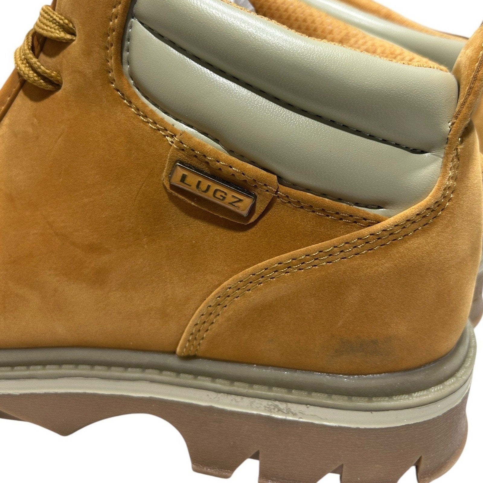 Lugz Pathway Golden Wheat Cream Gum Moc Toe Boots Mens 10 workwear utility