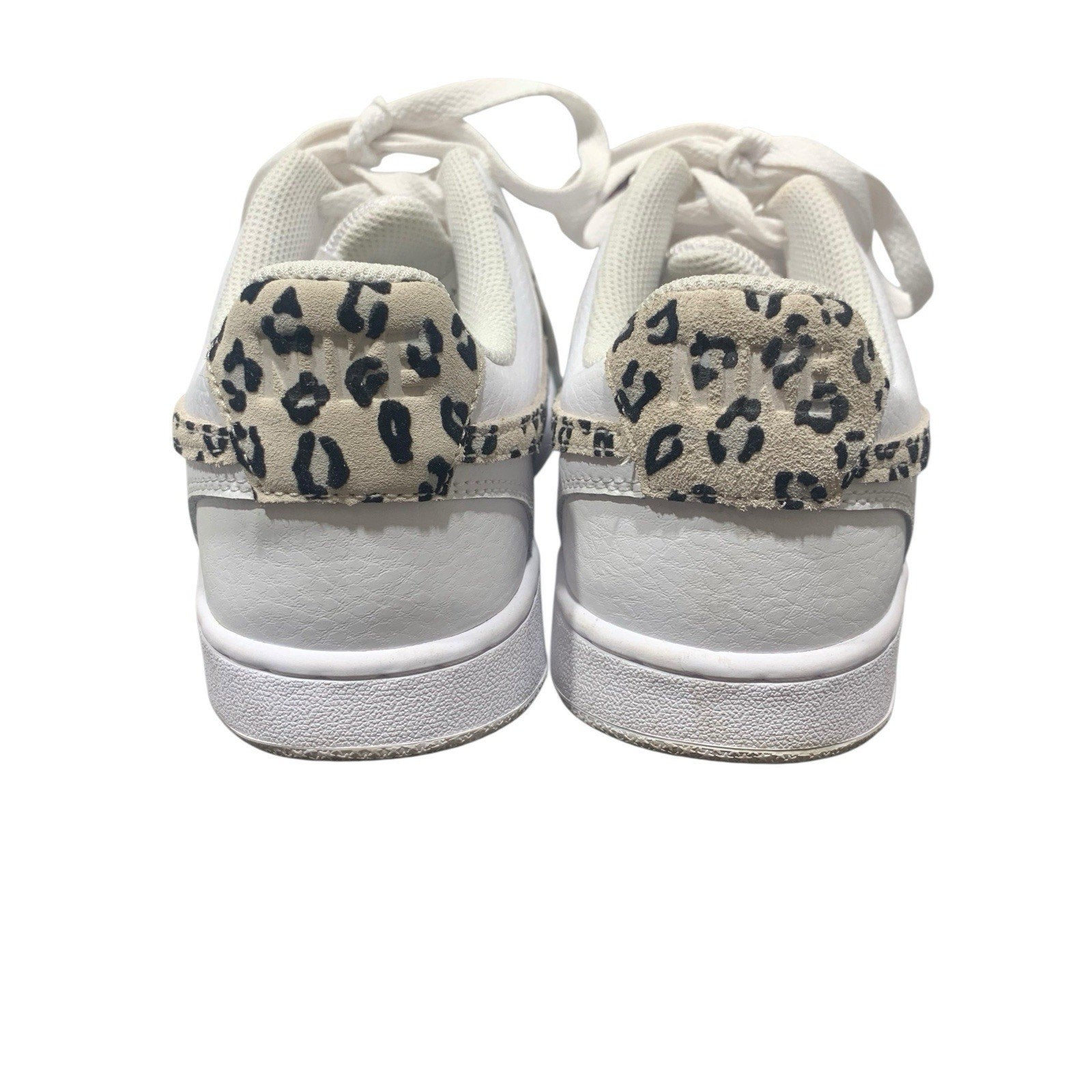 Nike Court Vision Lo Womens Sneakers Size 8 White DD9665-100 Animal Print
