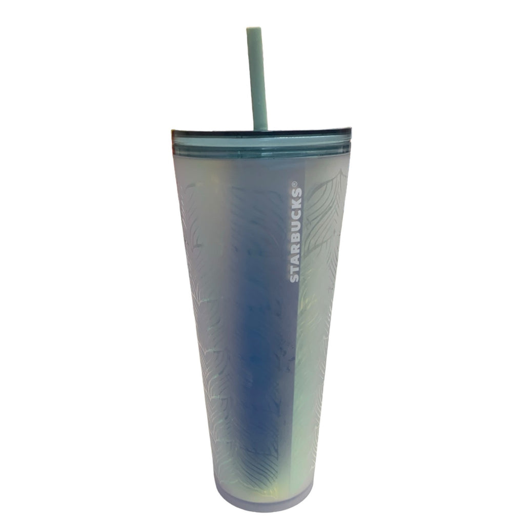Starbucks 50th  Anniversary Iridescent Matte Frosted Mermaid Tail Tumbler 24oz.