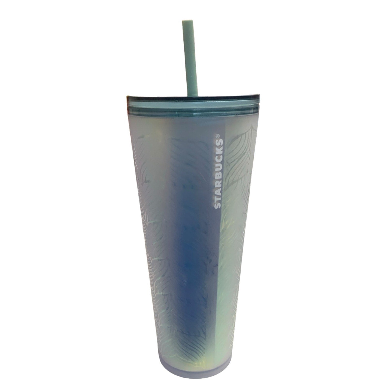 Starbucks 50th  Anniversary Iridescent Matte Frosted Mermaid Tail Tumbler 24oz.