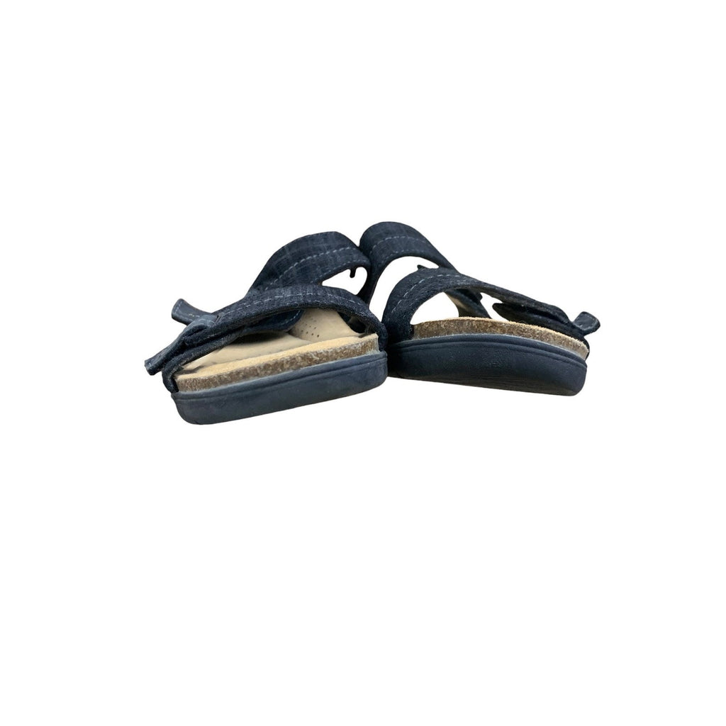 Clarks Collection Womens Sandals Size 7.5M Black Adjustable Strap Comfort Slides