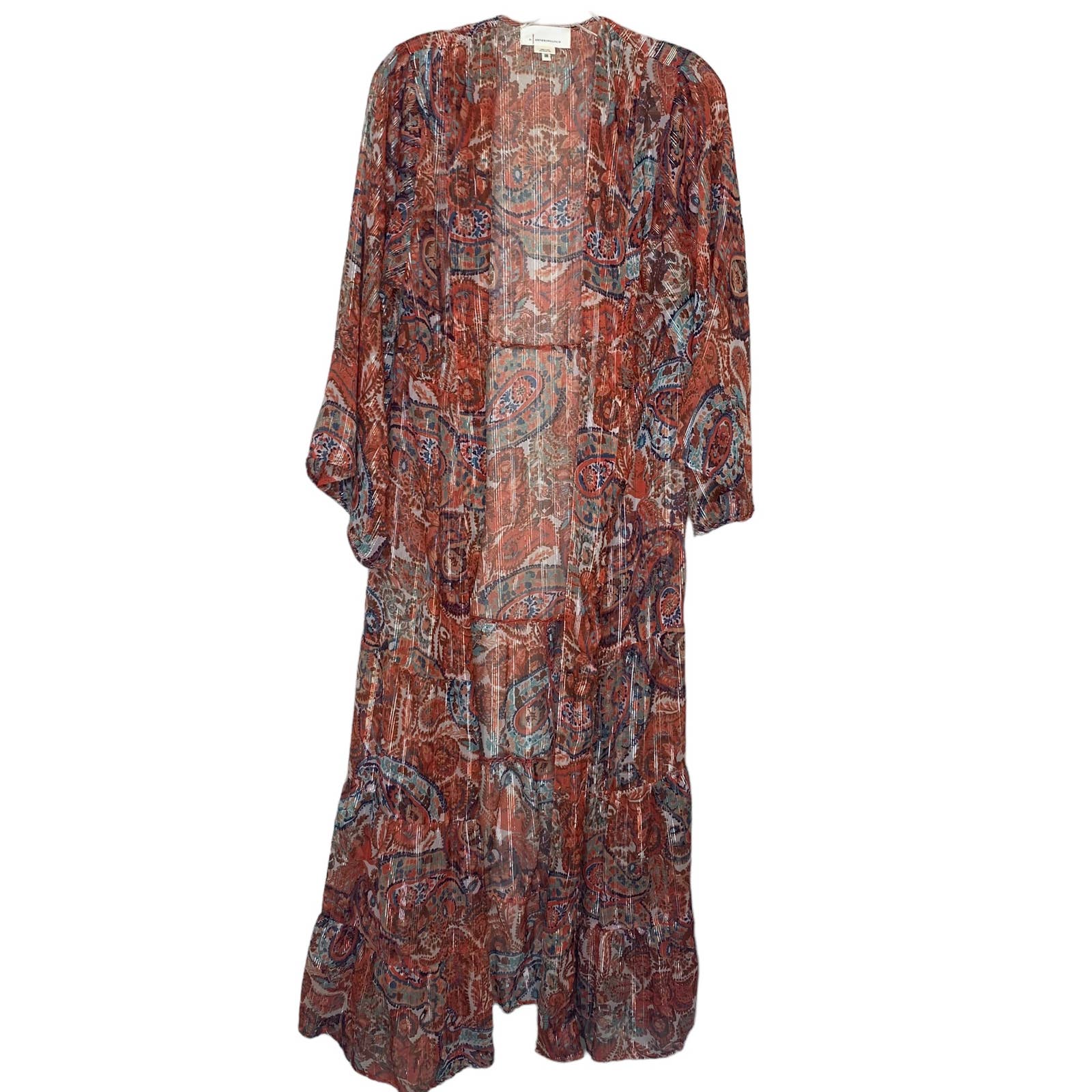 ANTHROPOLOGIE Paisley Tiered Kimono SZ O/S