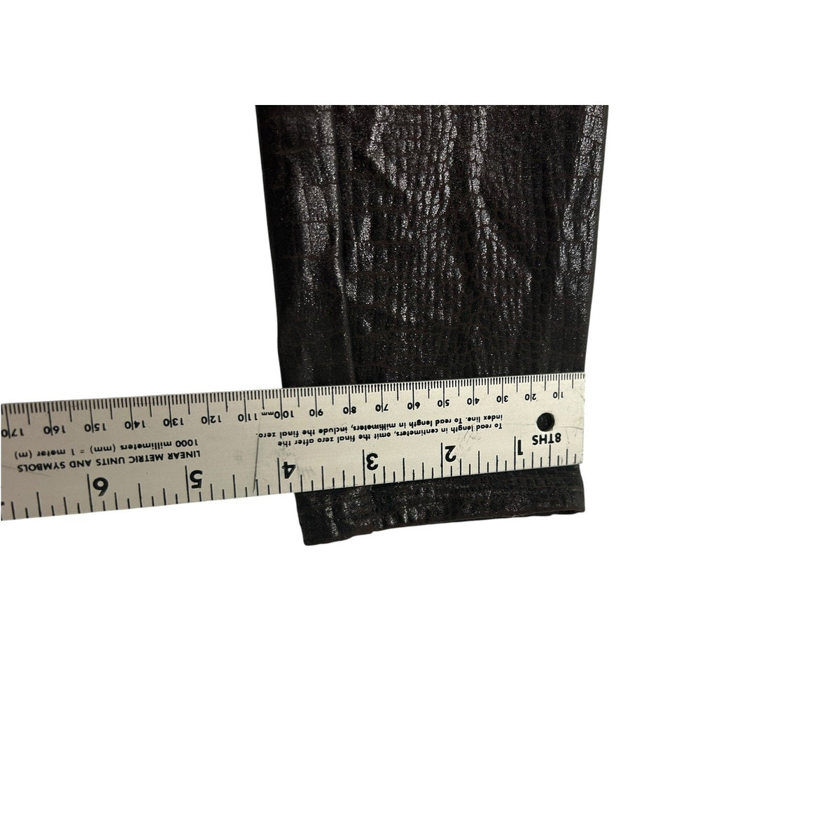 Spanx Faux Leather Croc Leggings Dark Brown High Waisted Medium Slimming Pants