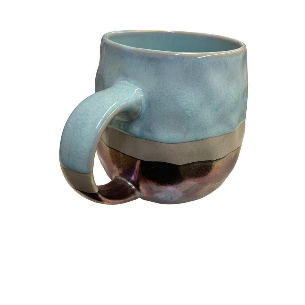 ROSHER Stoneware Mug Metallic Artisan Drip Glaze