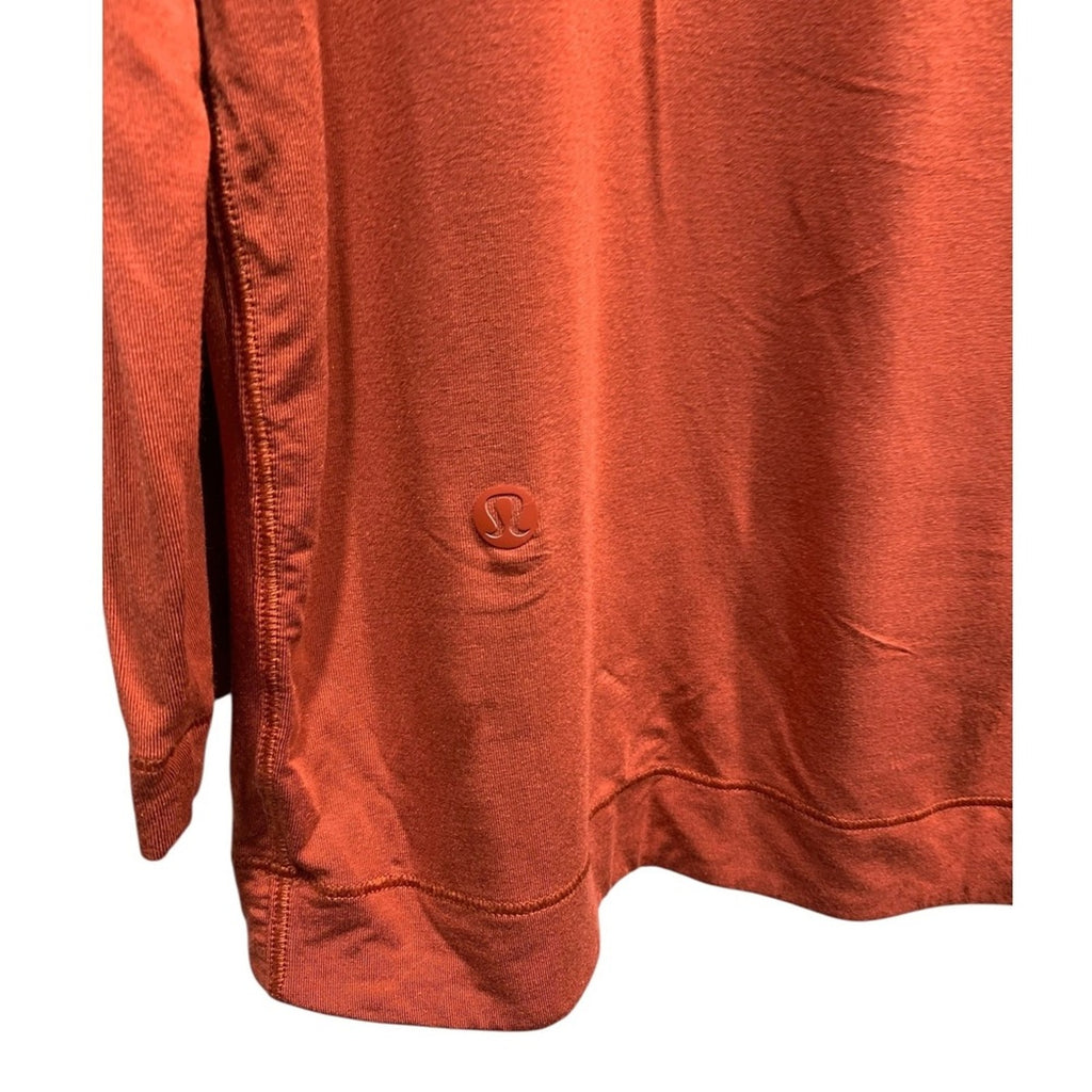 lululemon Modal Pleated Back Long Sleeve Shirt Red Rock Size 8