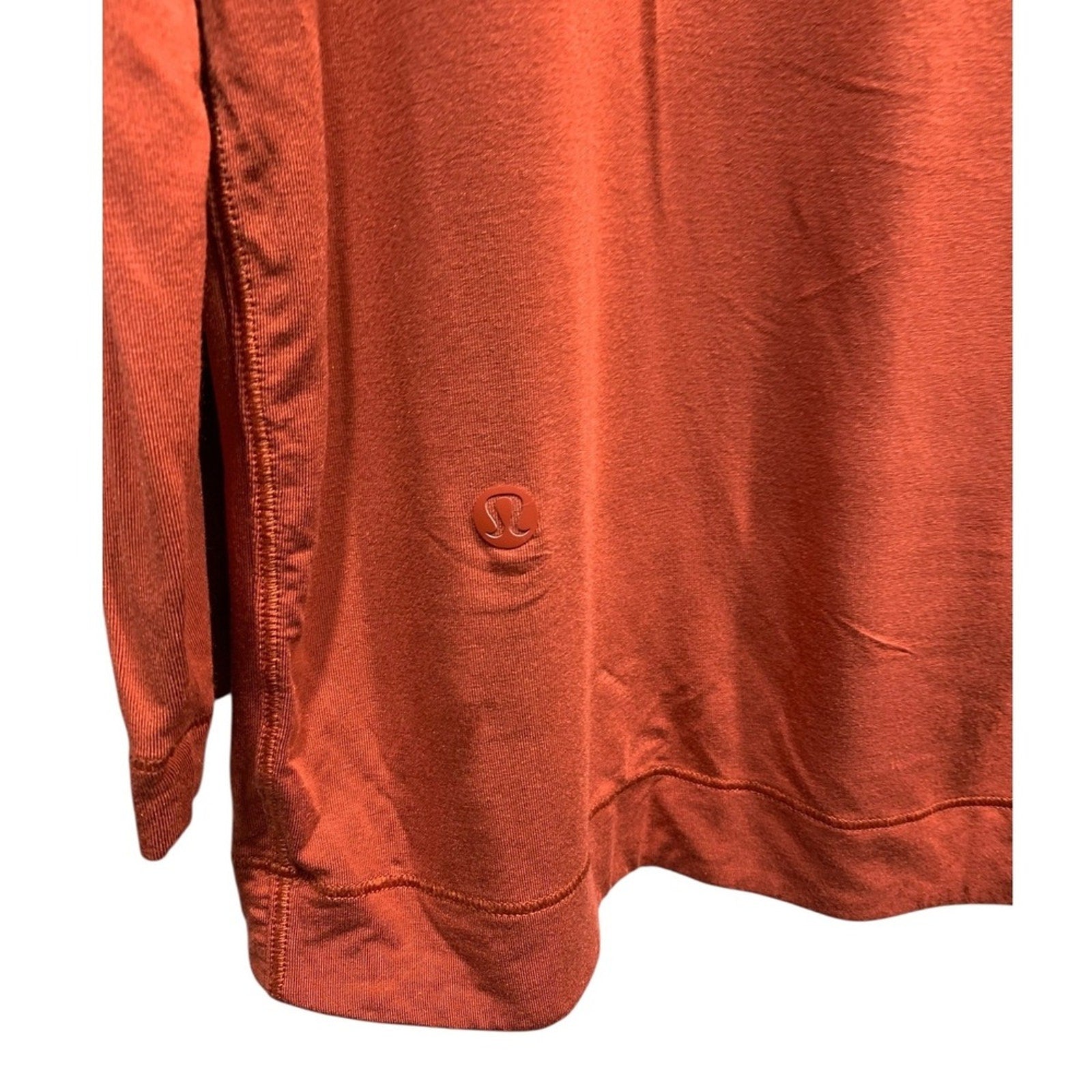 lululemon Modal Pleated Back Long Sleeve Shirt Red Rock Size 8