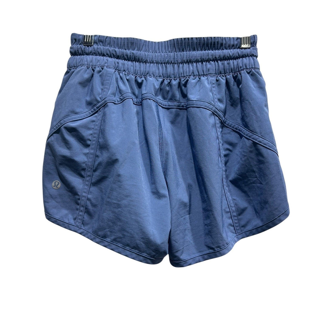 Lululemon Tracker Short V 4" Brilliant Blue Smocked Waist Athletic Shorts 4 gym