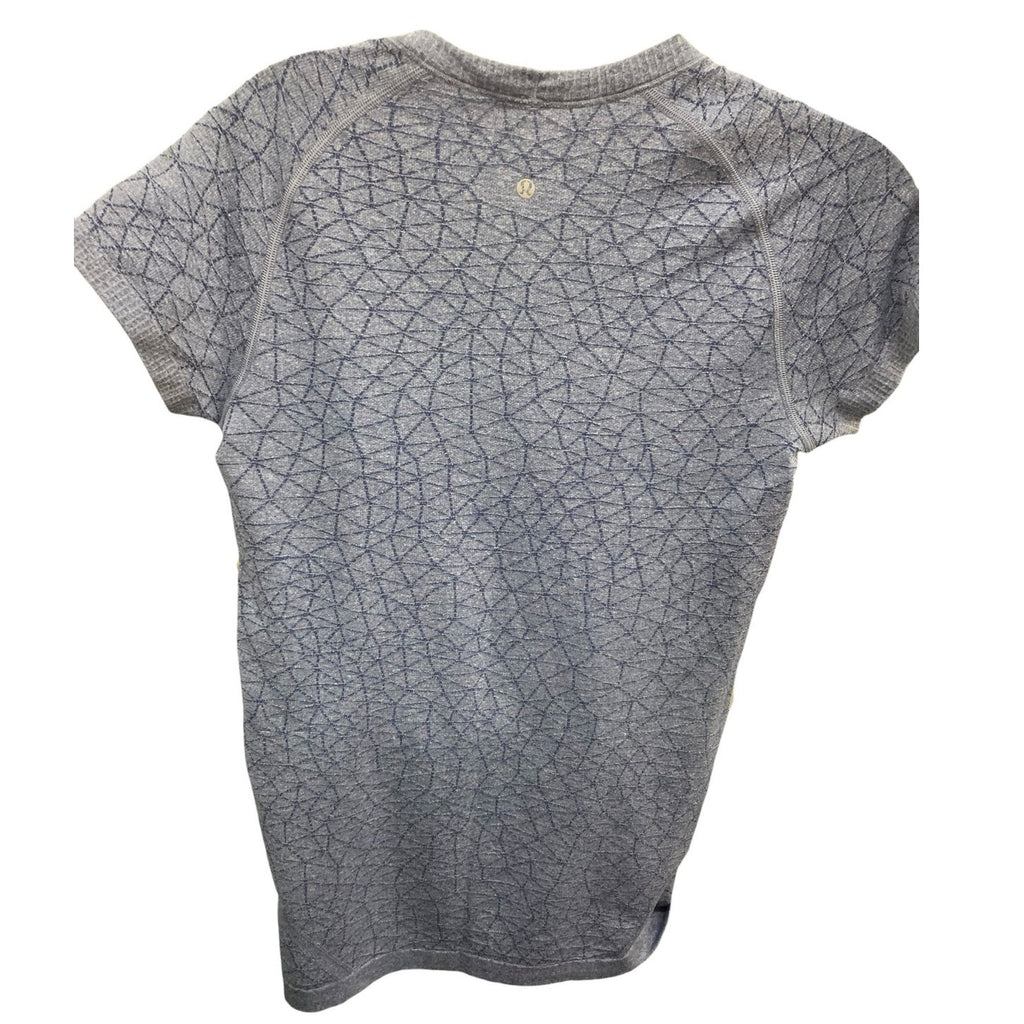 Lululemon Run: Swiftly Tech Short Sleeve Crew Heathered deep navy sz 8