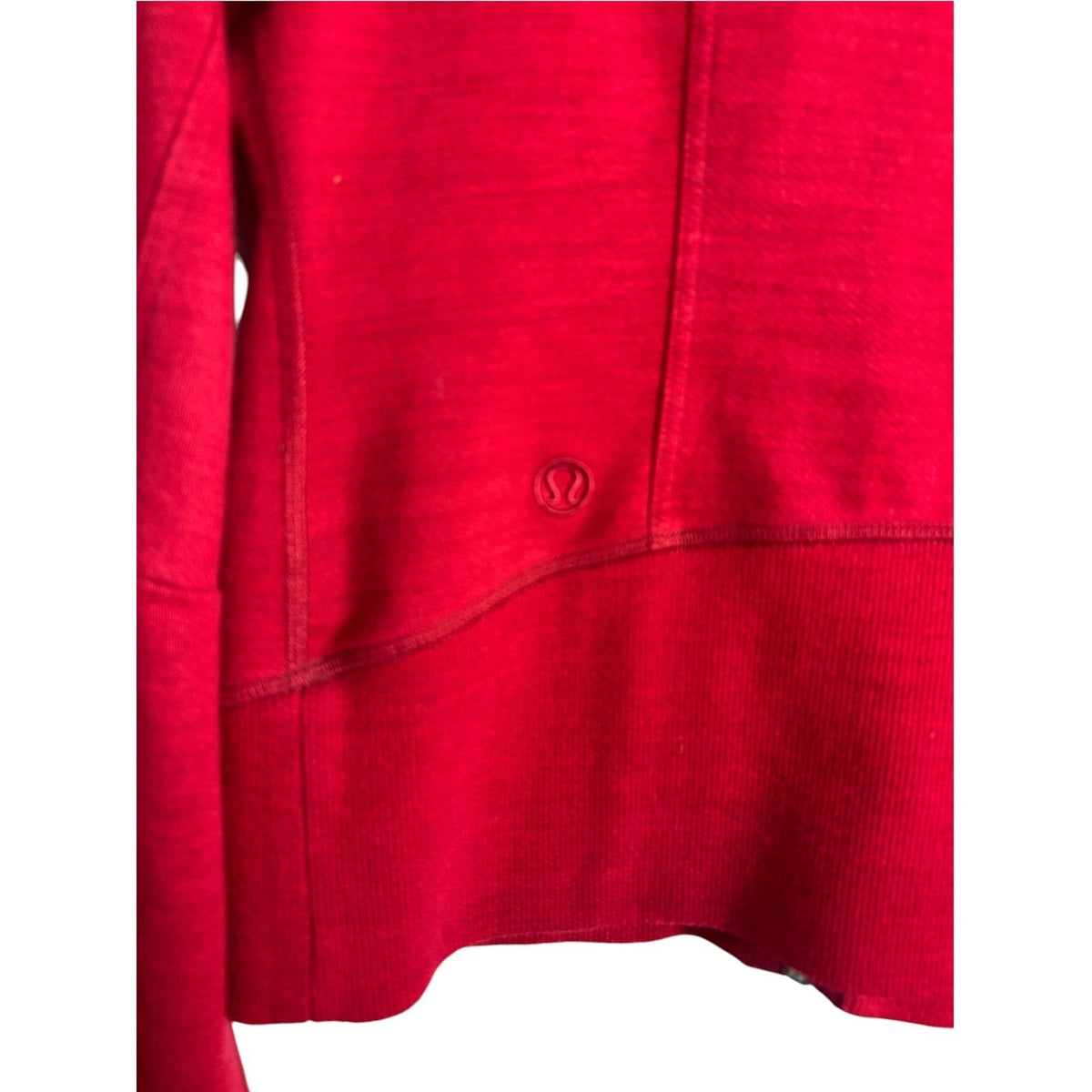 Lululemon Carry And Go Hoodie Commuter Denim Deepest Cranberry Red Zip Jacket 8