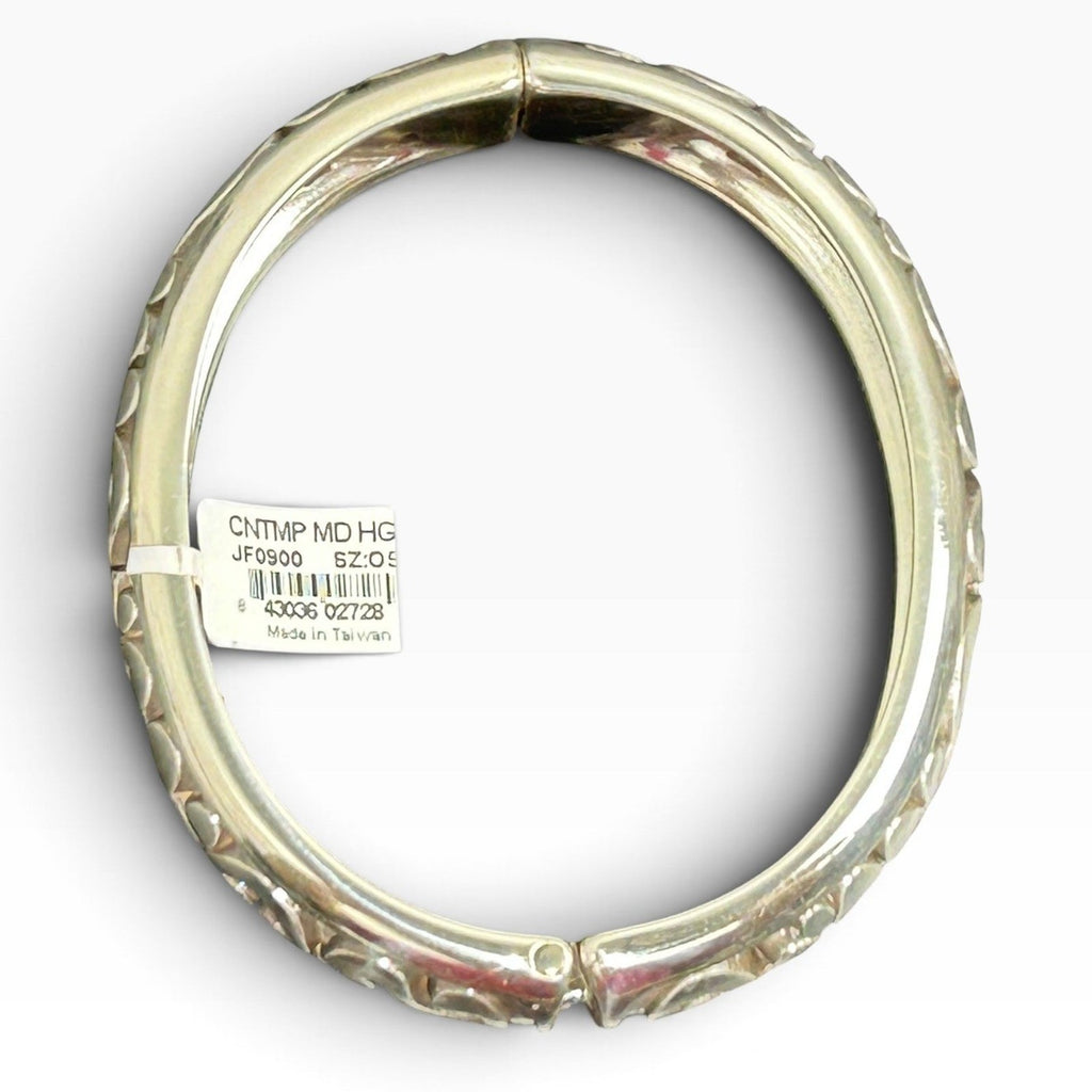 Brighton Contemporary Silver Scroll Hinge Bangle Bracelet JF0900 OS