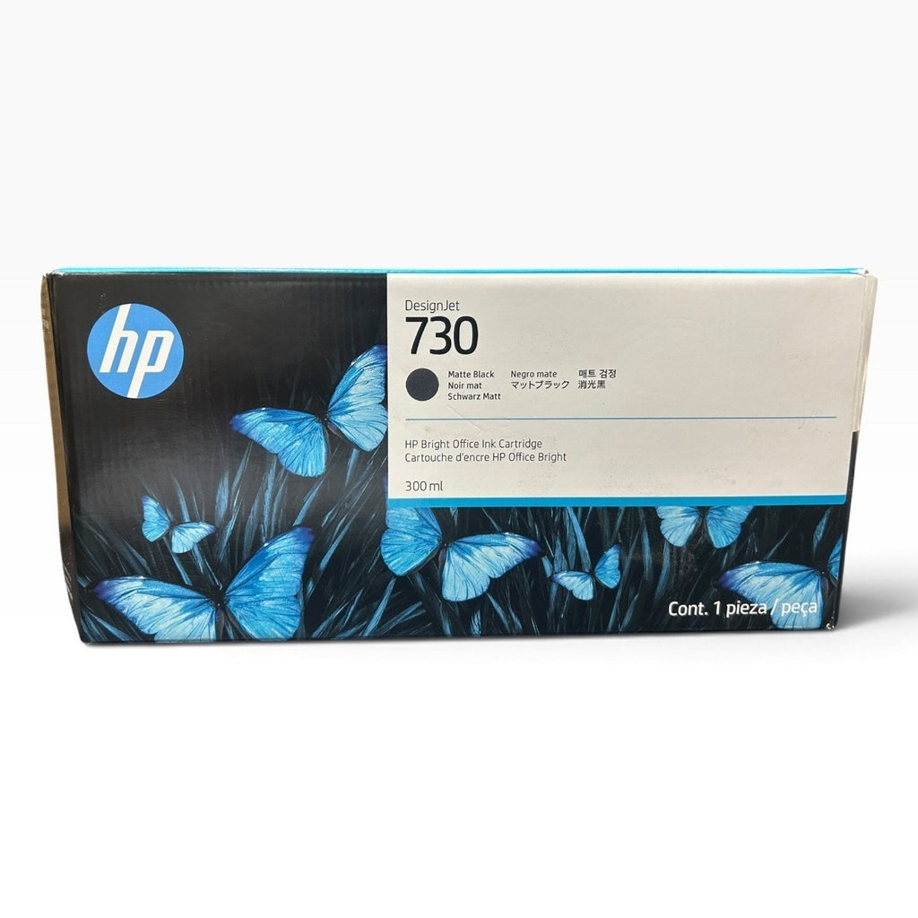 Sealed HP 730 Matte Black DesignJet Ink 300ml P2V71A T1600 T1700 T2600 Jan 2028