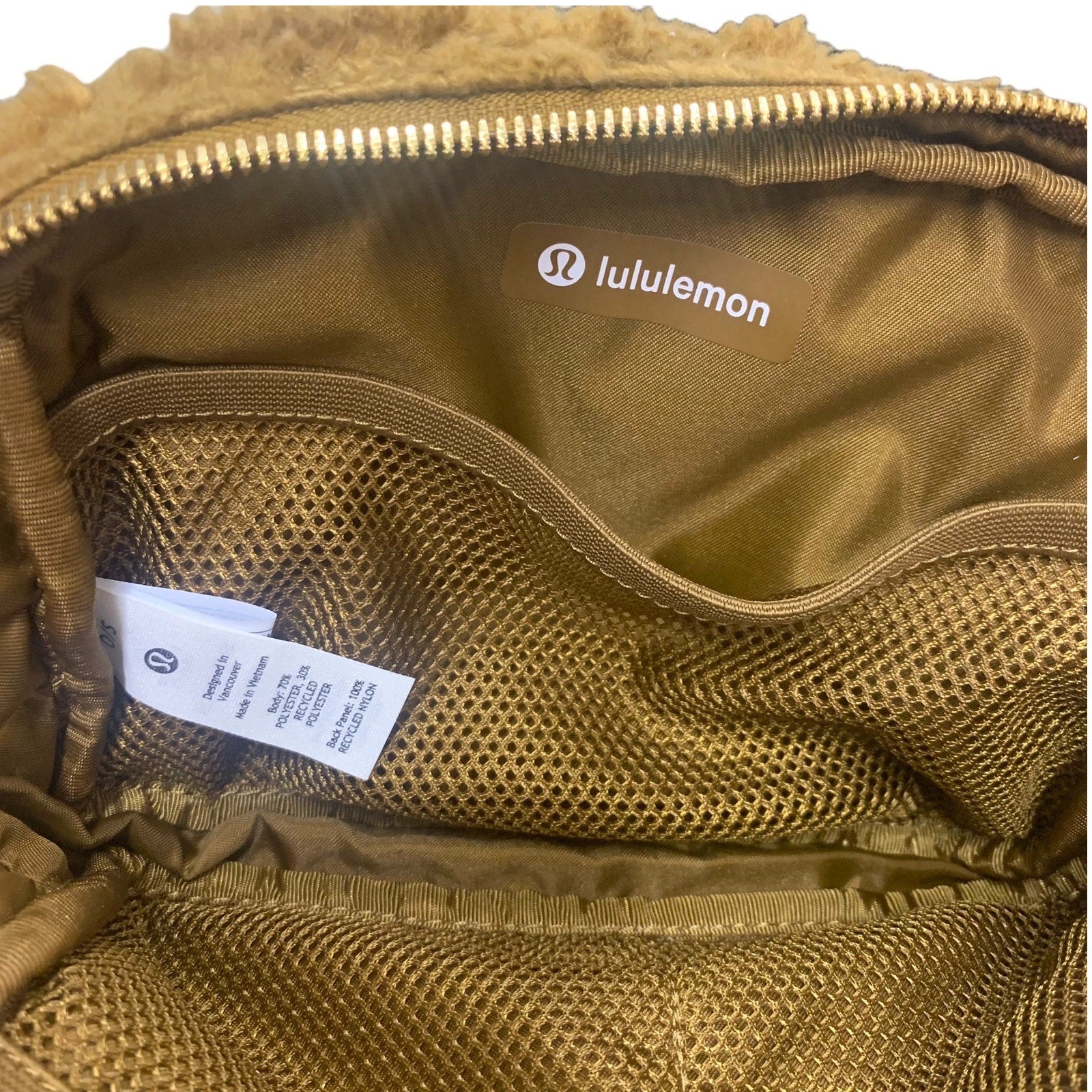 Lululemon Everywhere Belt Bag Fleece Sherpa Burnt Caramel Fanny Pack Purse